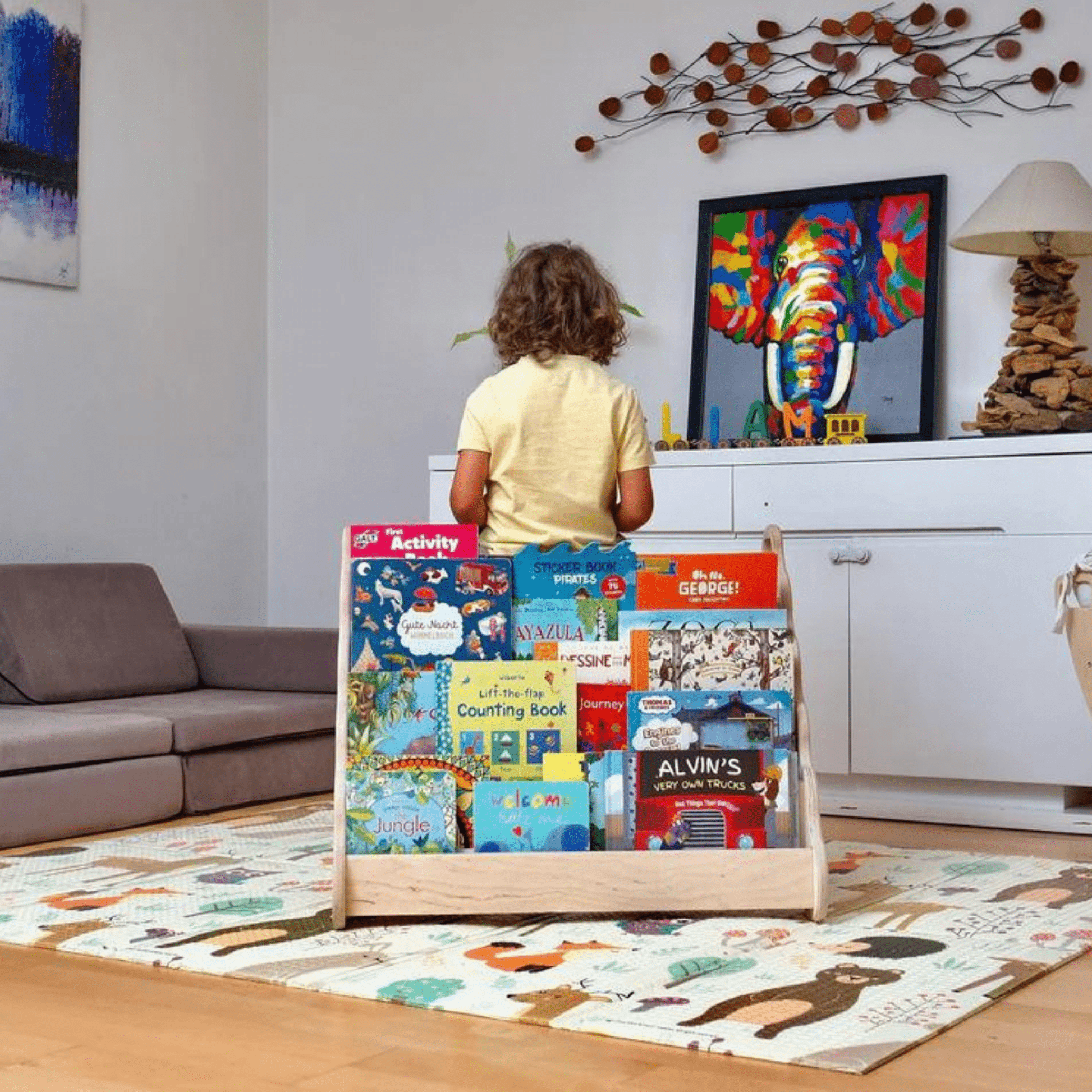 Montessori Bookshelf Wave Design | Small - Medium - Large Size - The Nurturing Nook