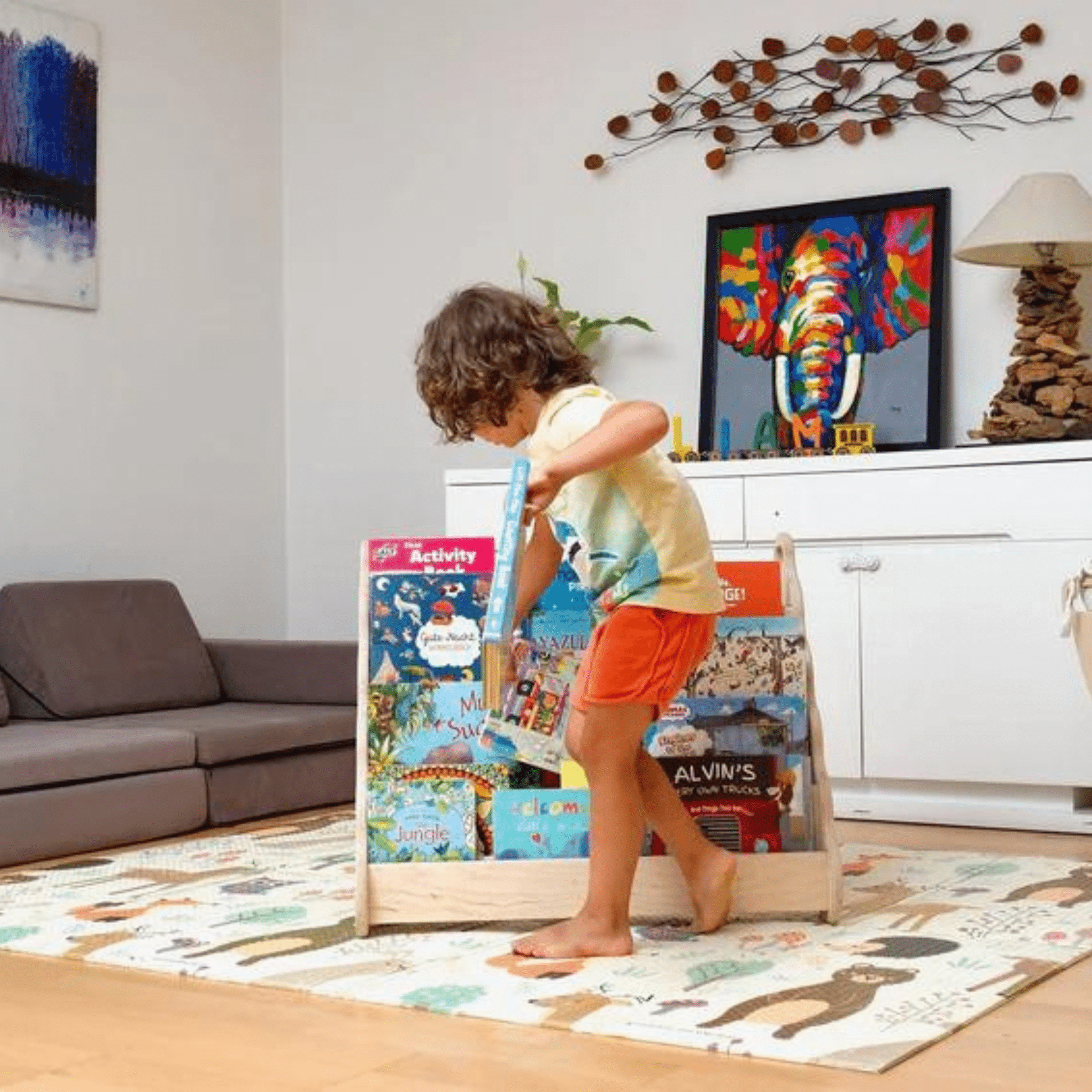 Montessori Bookshelf Wave Design | Small - Medium - Large Size - The Nurturing Nook