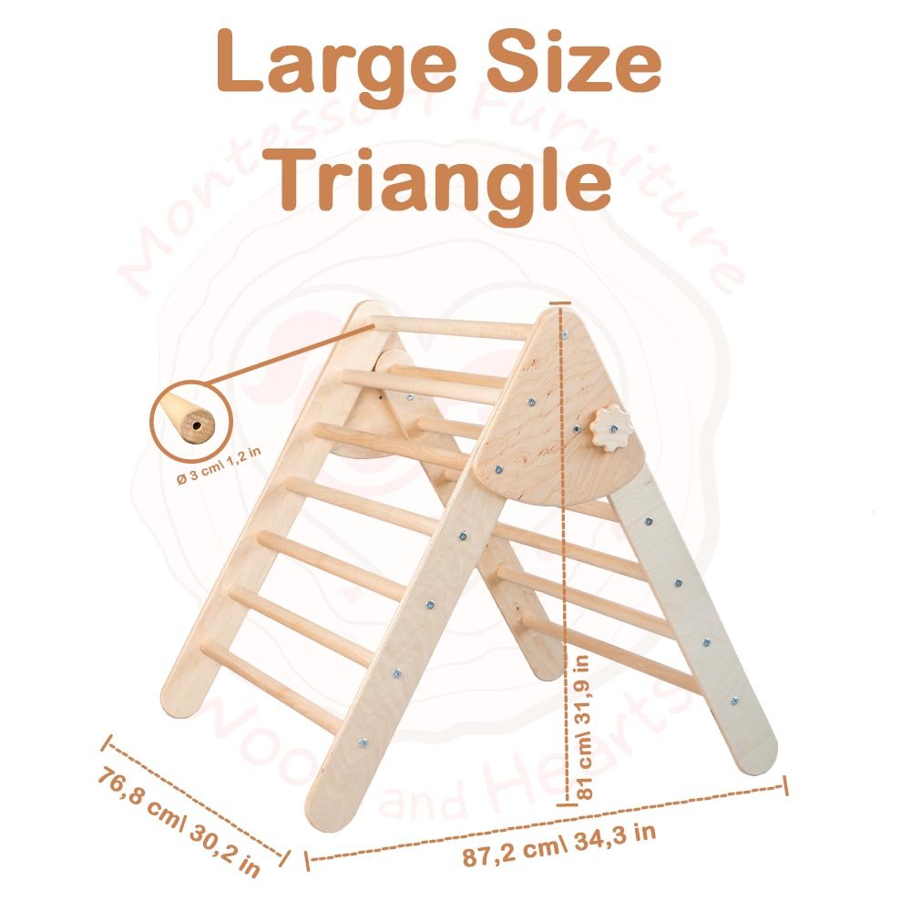 Montessori climbing triangle – foldable, 3 sizes - The Nurturing Nook