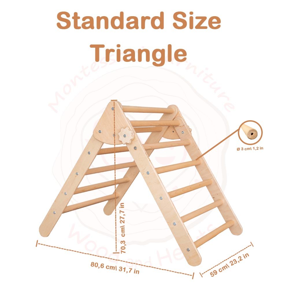 Montessori climbing triangle – foldable, 3 sizes - The Nurturing Nook