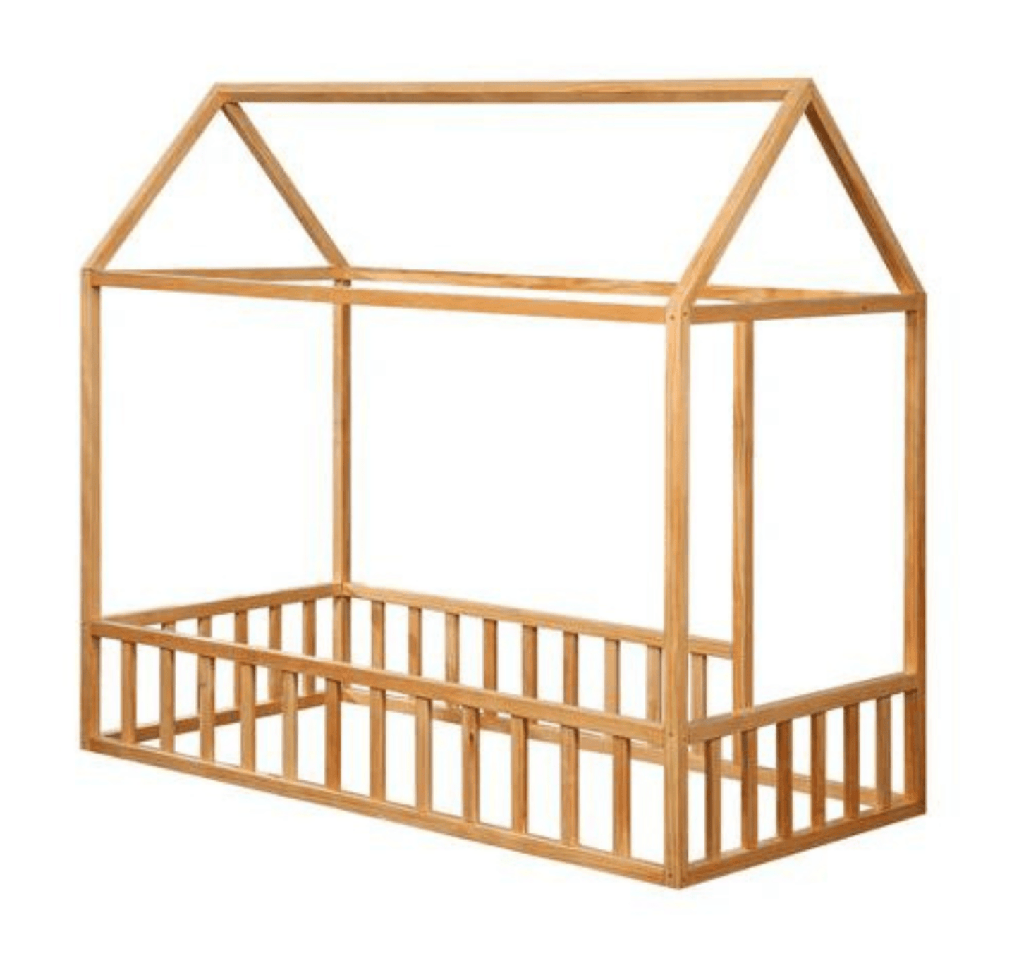 Montessori House Bed with Rails - The Nurturing Nook