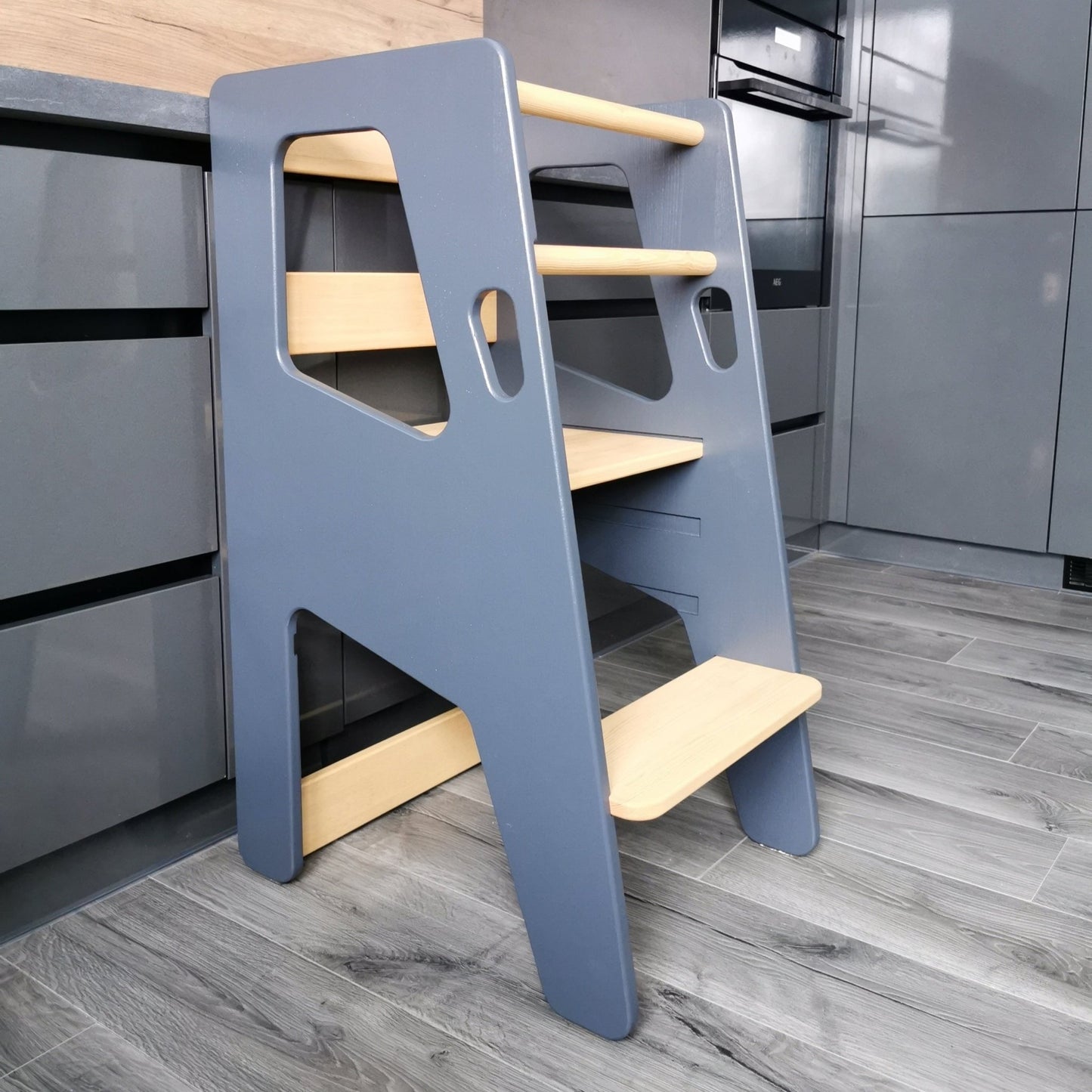 Montessori Learning Tower – Adjustable Wooden Step Stool - The Nurturing Nook