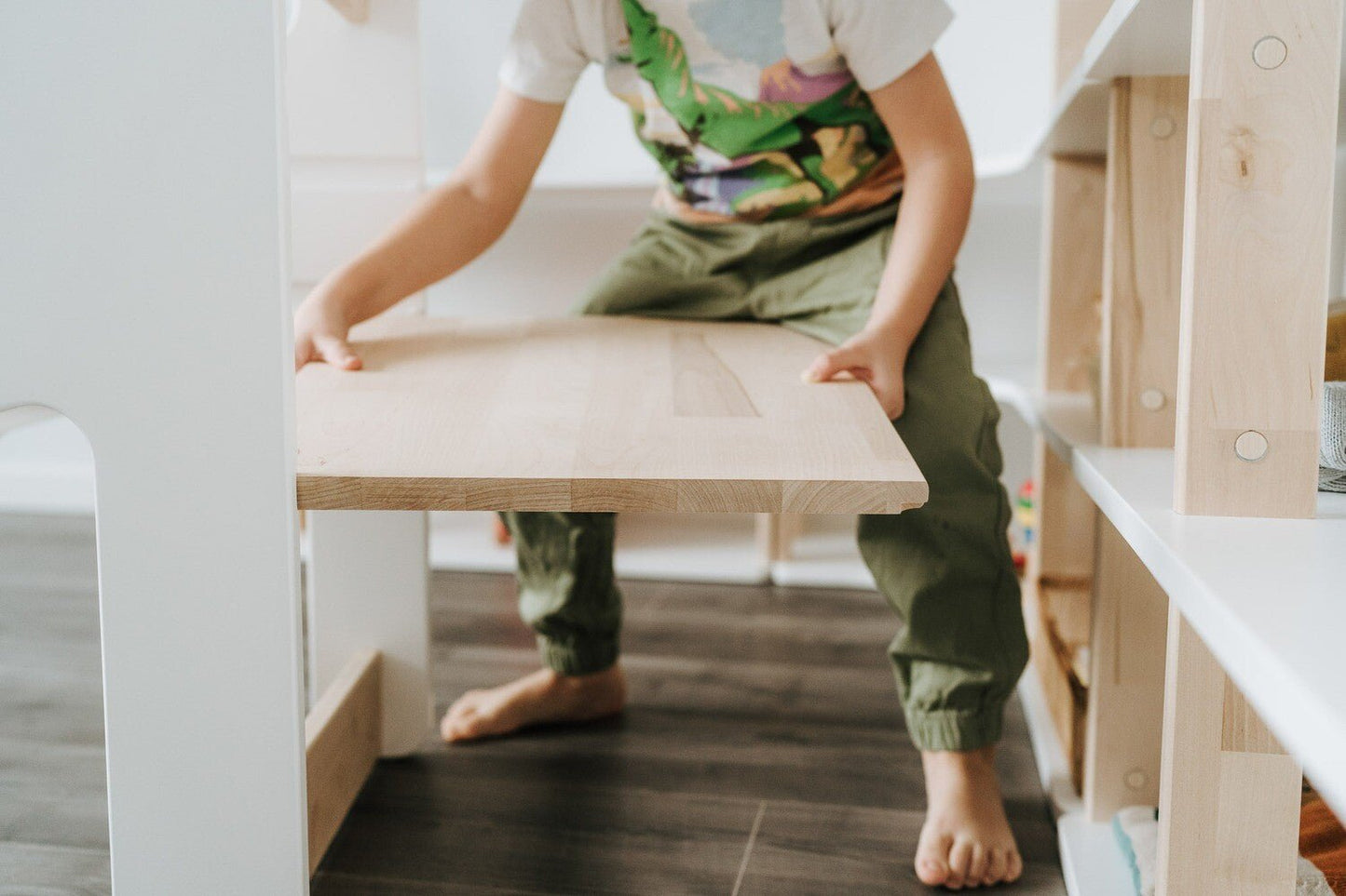 Montessori Learning Tower – Adjustable Wooden Step Stool - The Nurturing Nook