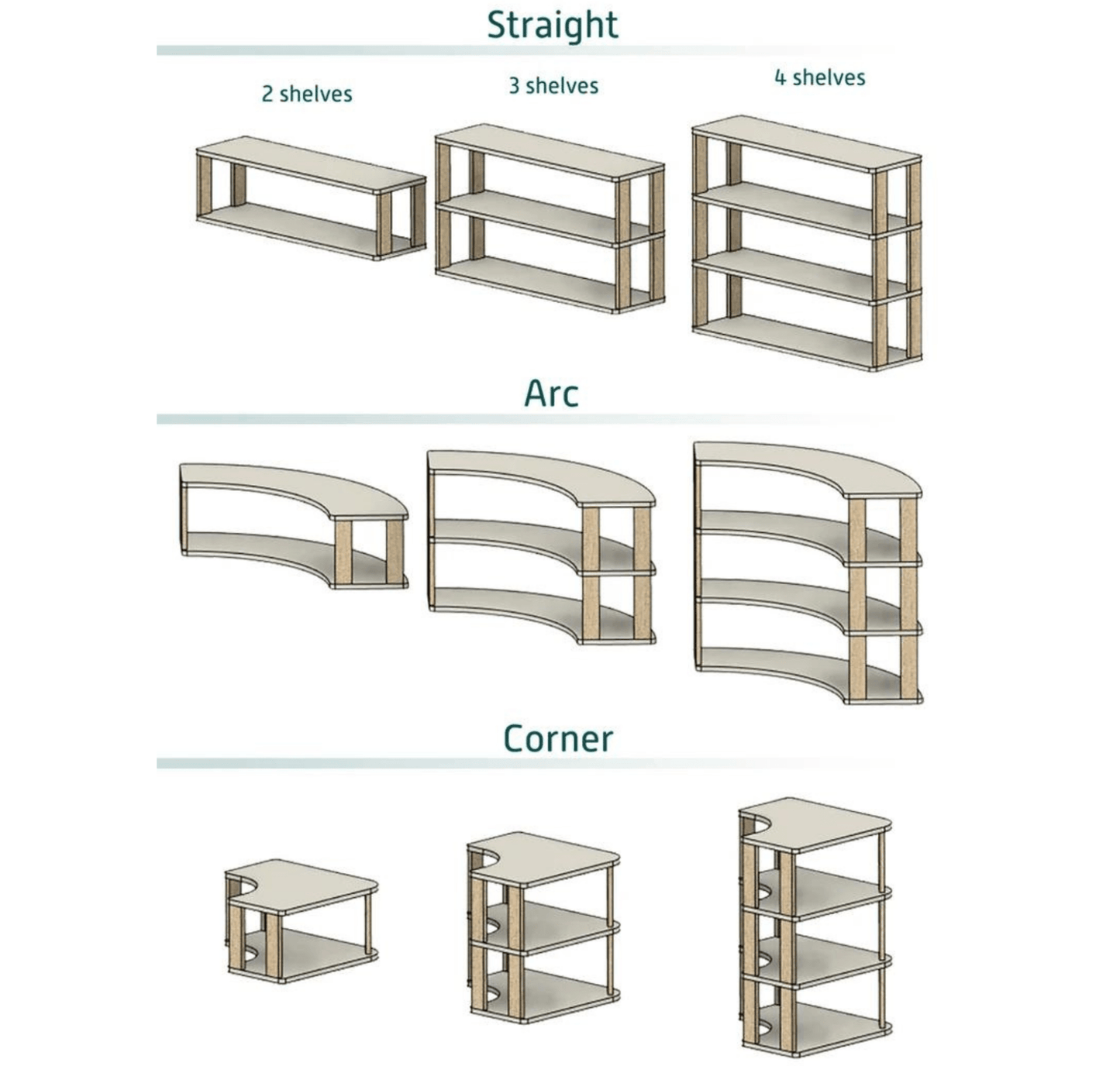 Montessori modular shelving units - MIX & MATCH - The Nurturing Nook