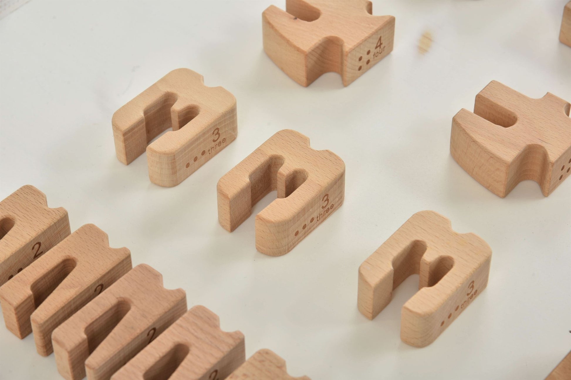 Montessori number blocks – large wooden learning set - The Nurturing Nook