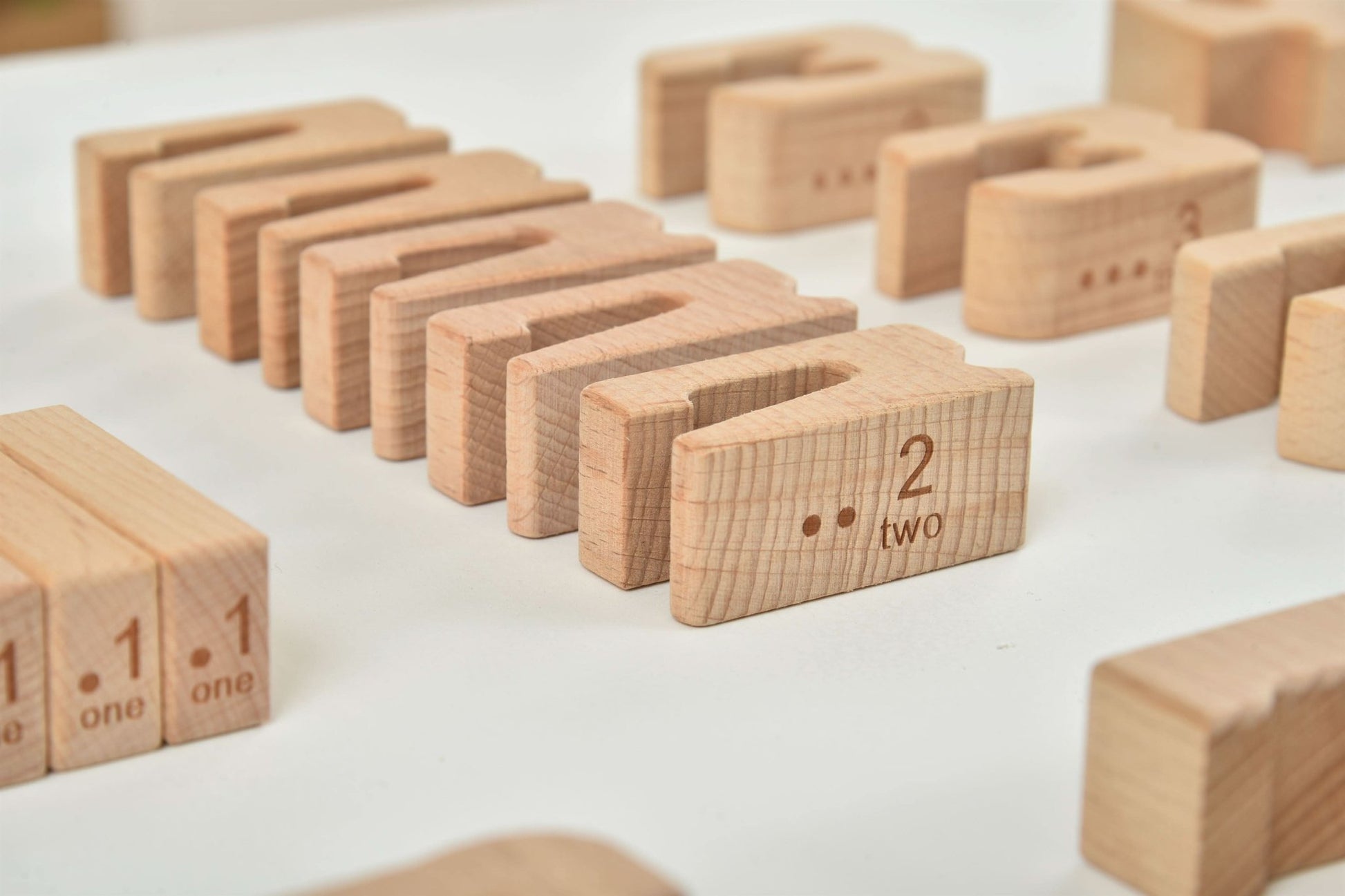Montessori number blocks – large wooden learning set - The Nurturing Nook