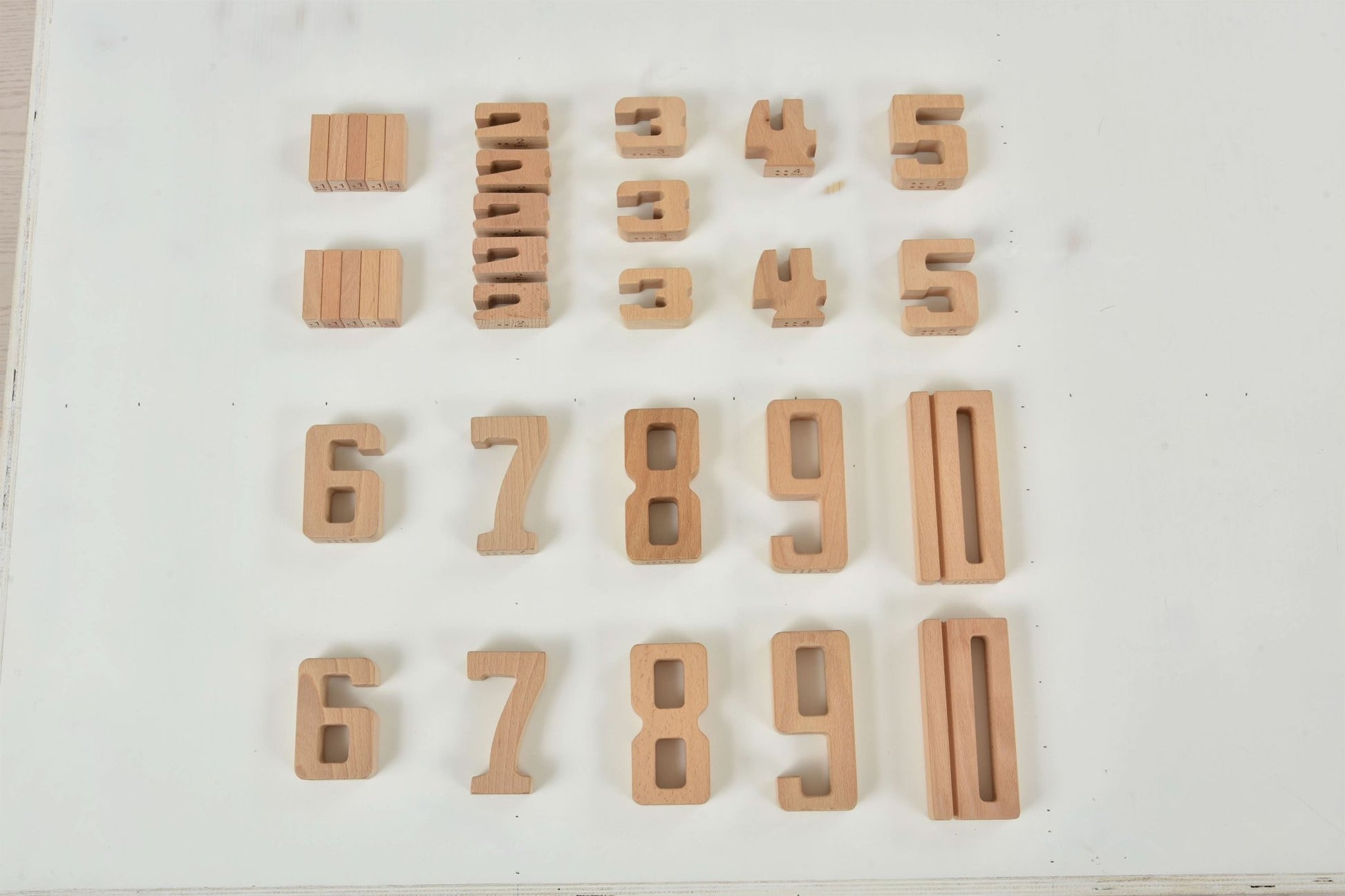 Montessori number blocks – large wooden learning set - The Nurturing Nook