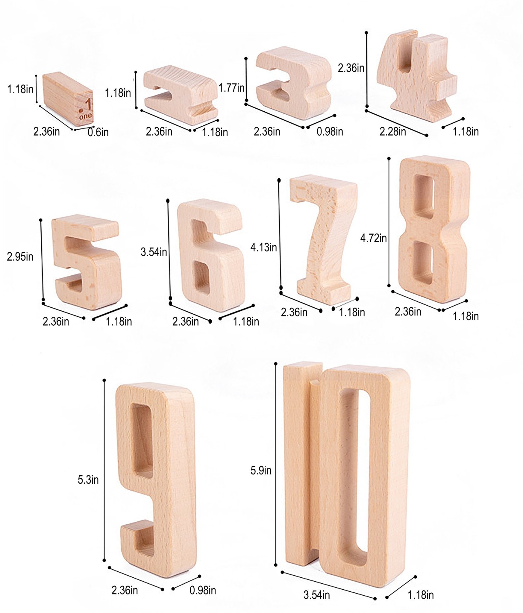 Montessori number blocks – large wooden learning set - The Nurturing Nook
