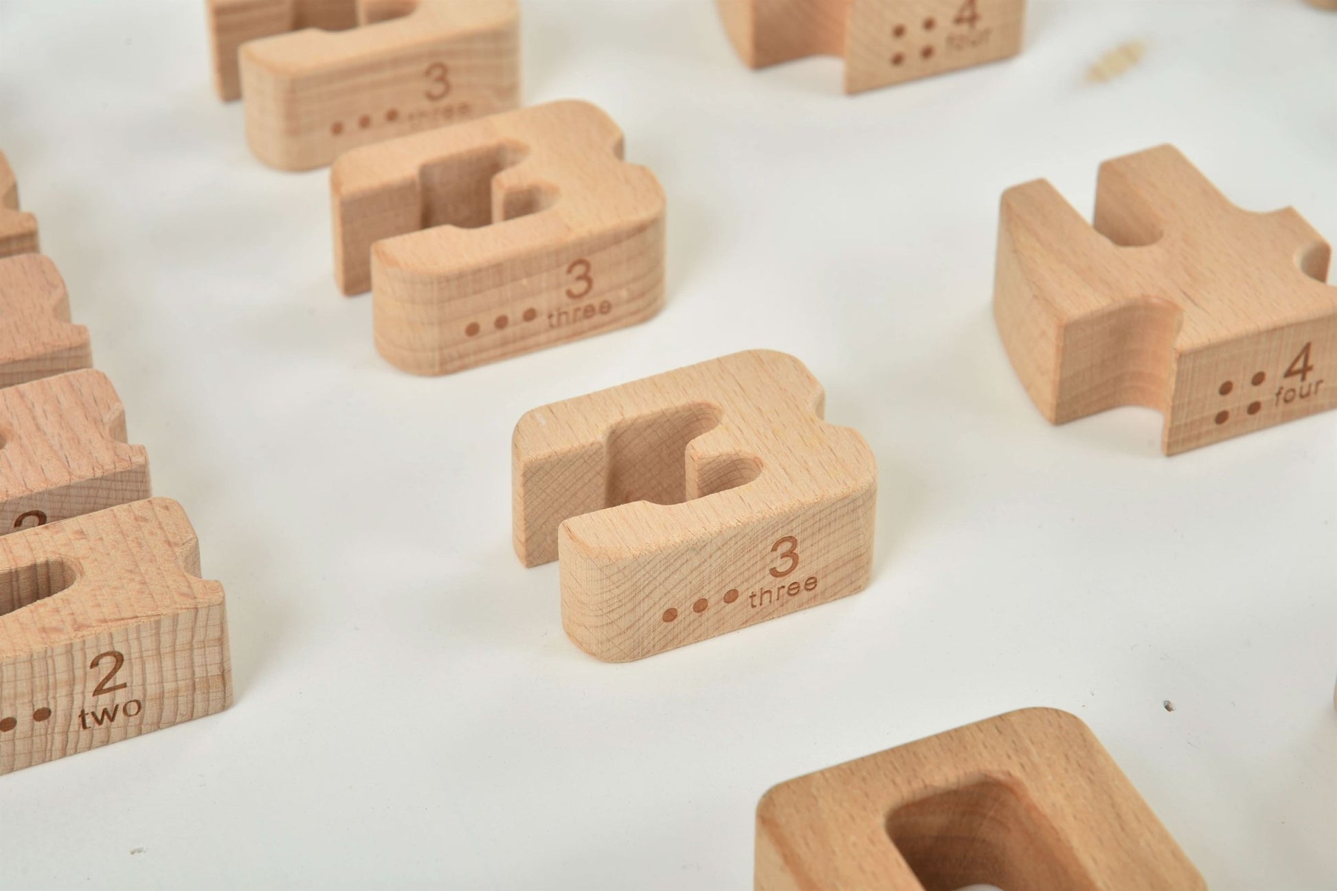 Montessori number blocks – large wooden learning set - The Nurturing Nook