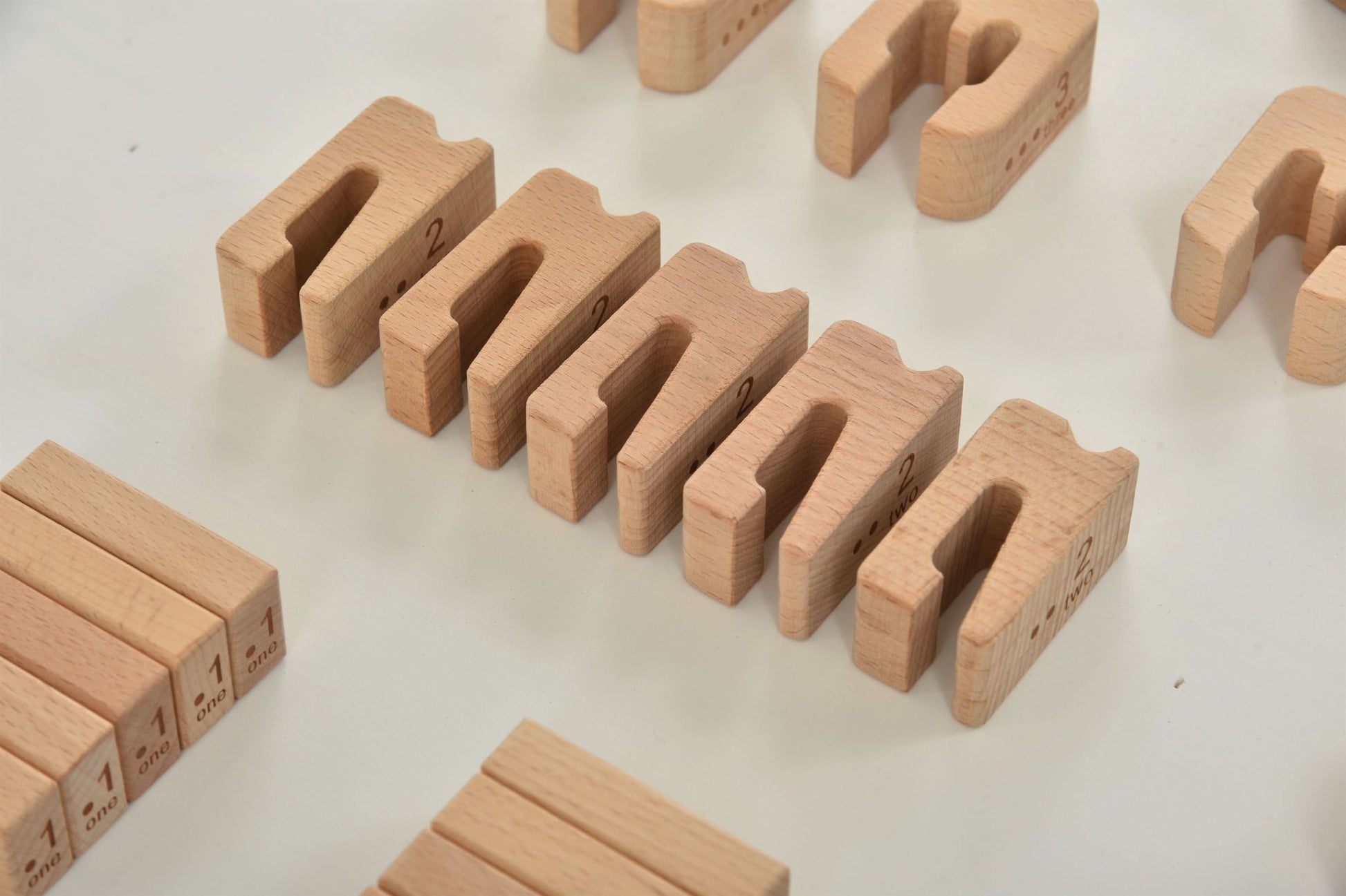 Montessori number blocks – large wooden learning set - The Nurturing Nook