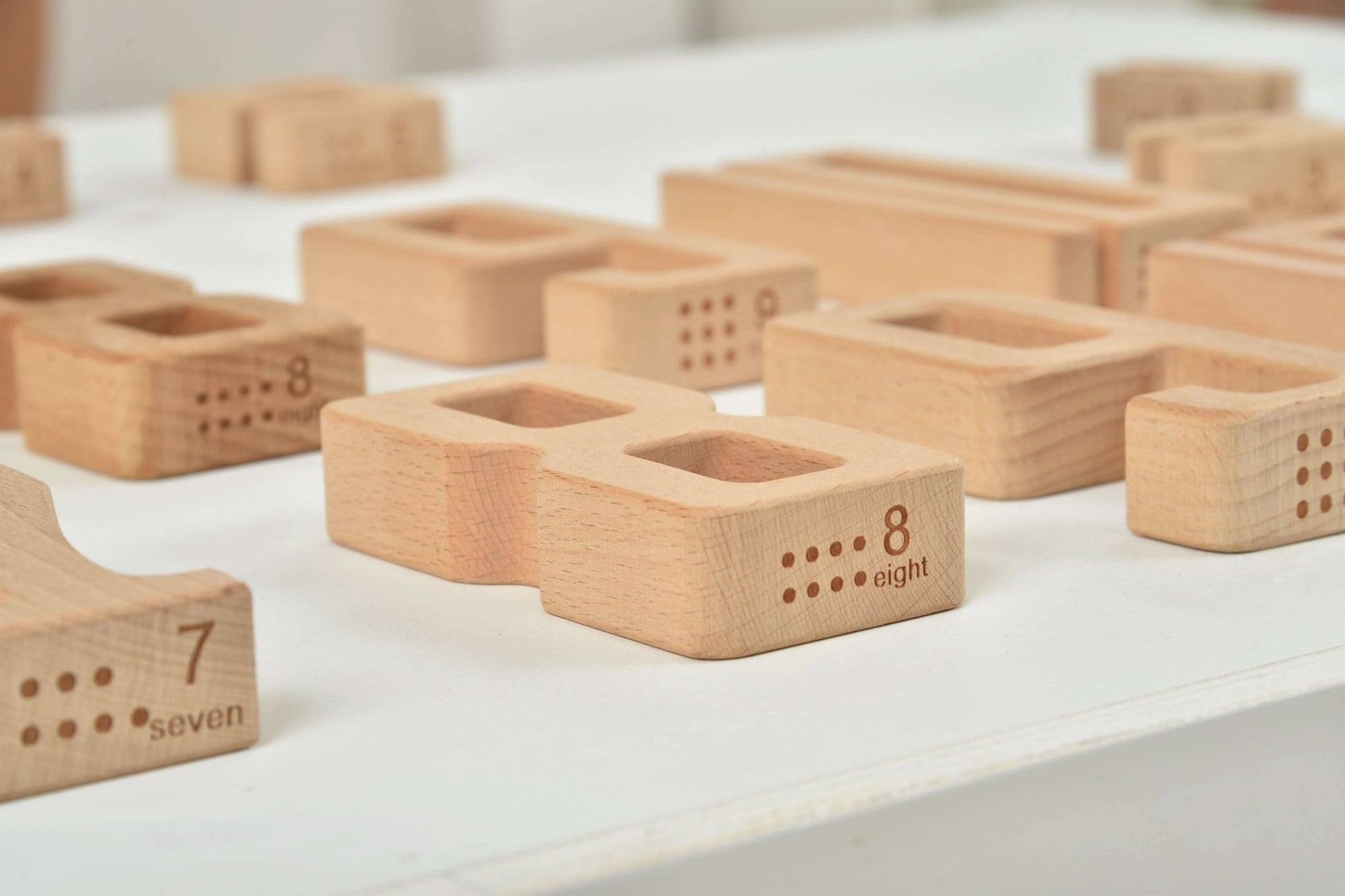 Montessori number blocks – large wooden learning set - The Nurturing Nook