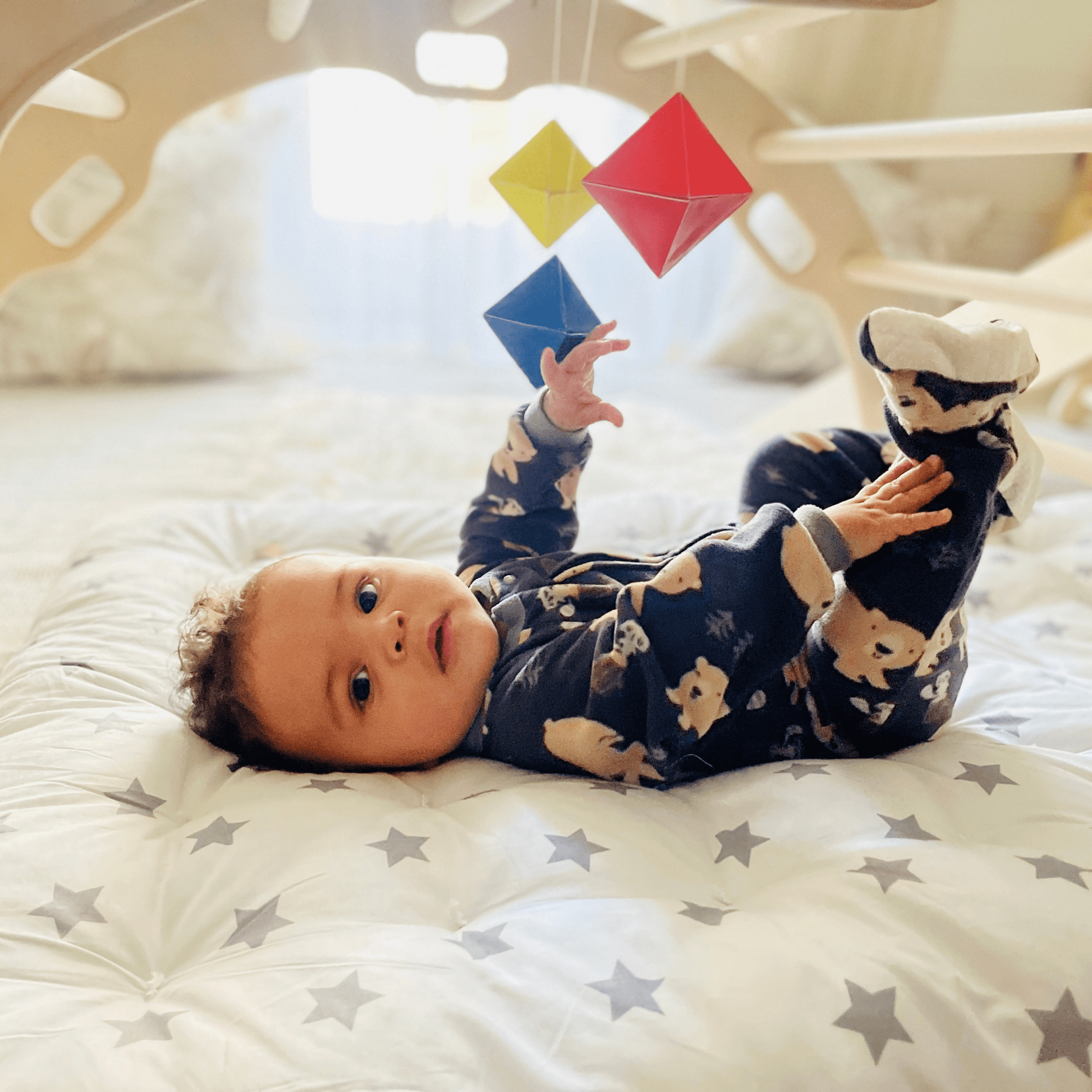 Montessori Octahedron Mobile - The Nurturing Nook