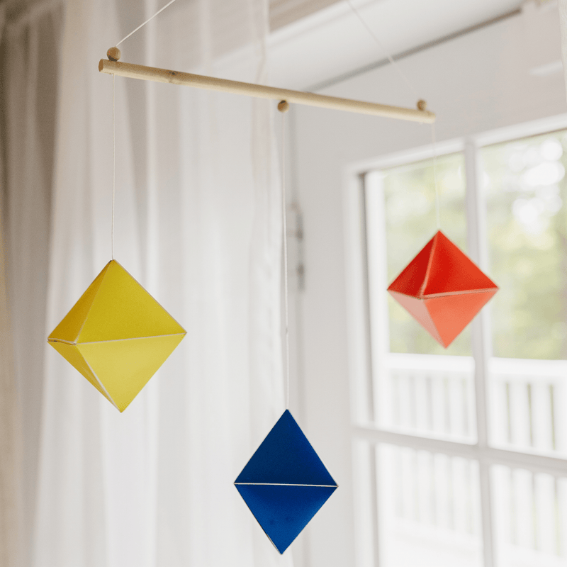 Montessori octahedron mobile