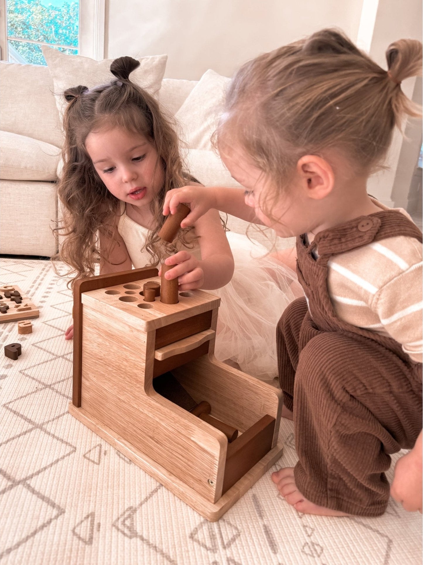 Montessori Peg Posting Box - The Nurturing Nook
