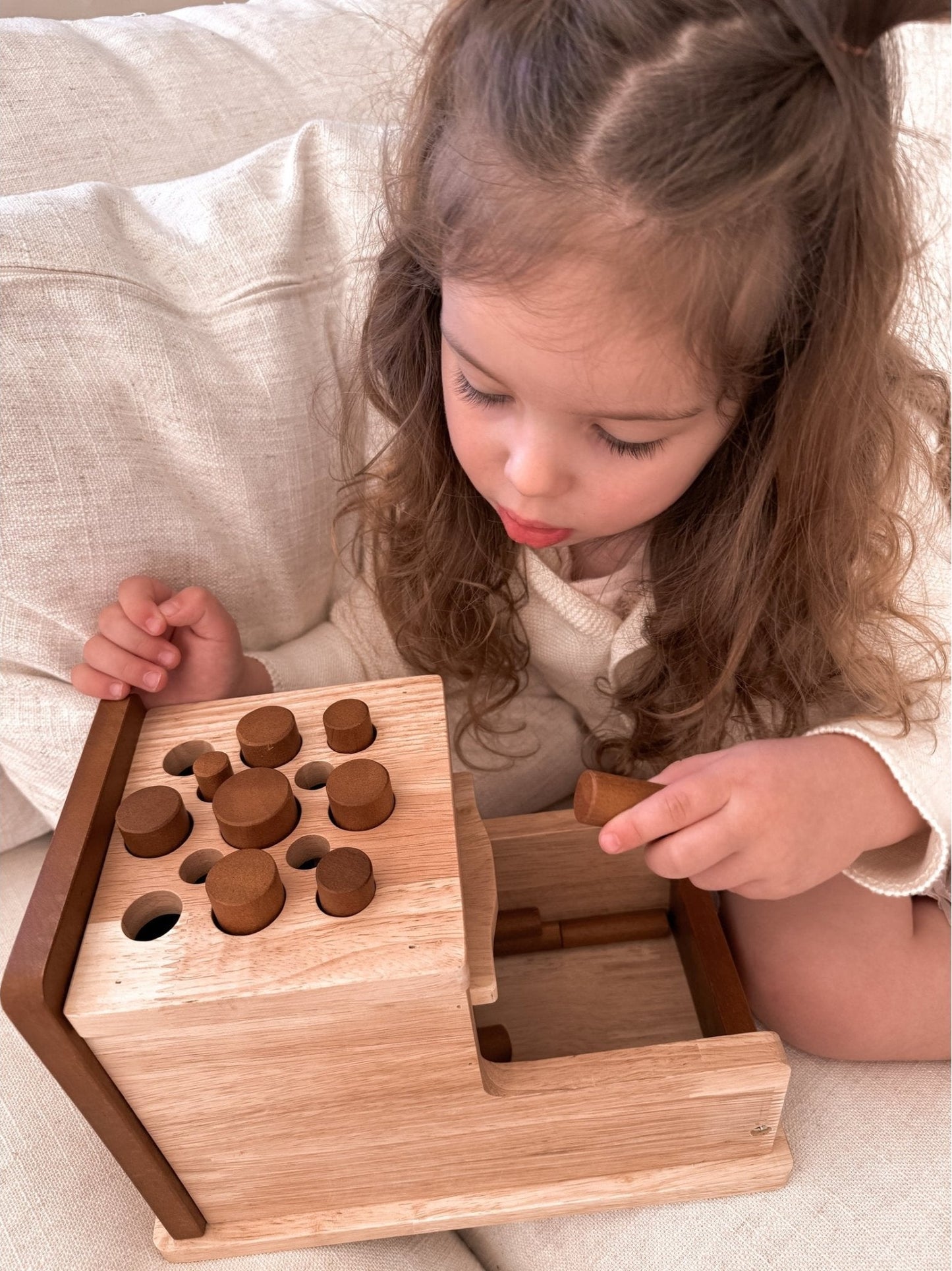 Montessori Peg Posting Box - The Nurturing Nook