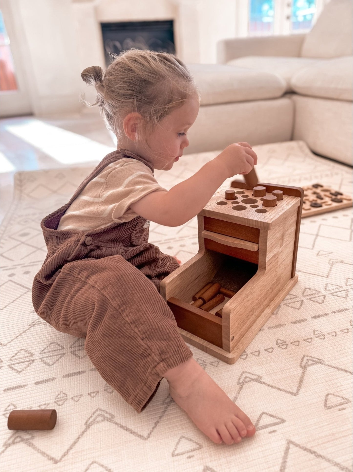 Montessori Peg Posting Box - The Nurturing Nook