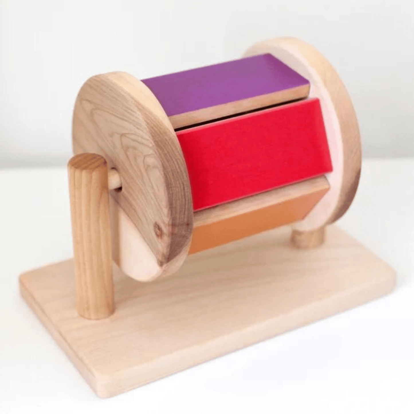 Montessori spinning rainbow drum - The Nurturing Nook