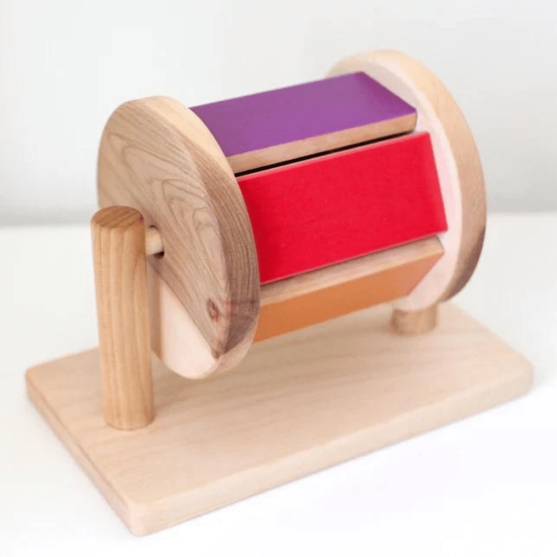 Montessori spinning rainbow drum - The Nurturing Nook