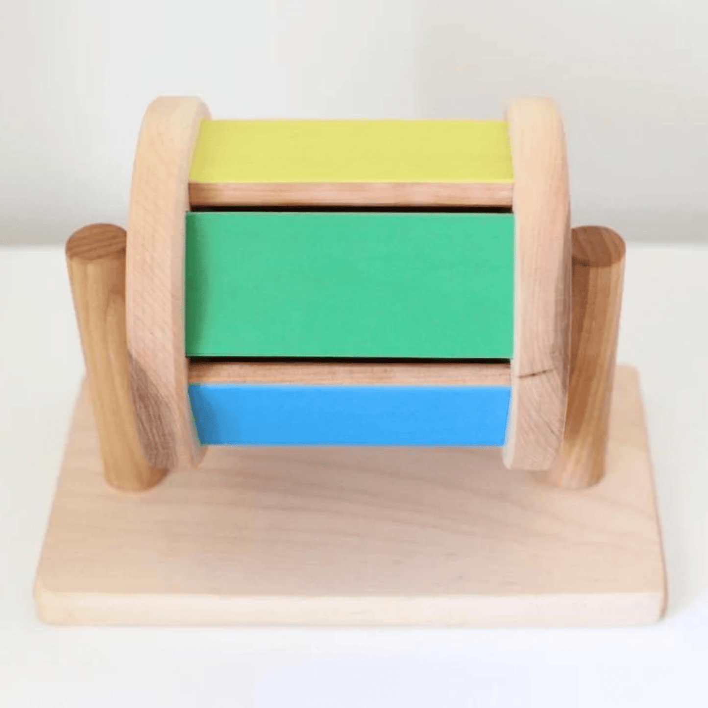 Montessori spinning rainbow drum - The Nurturing Nook