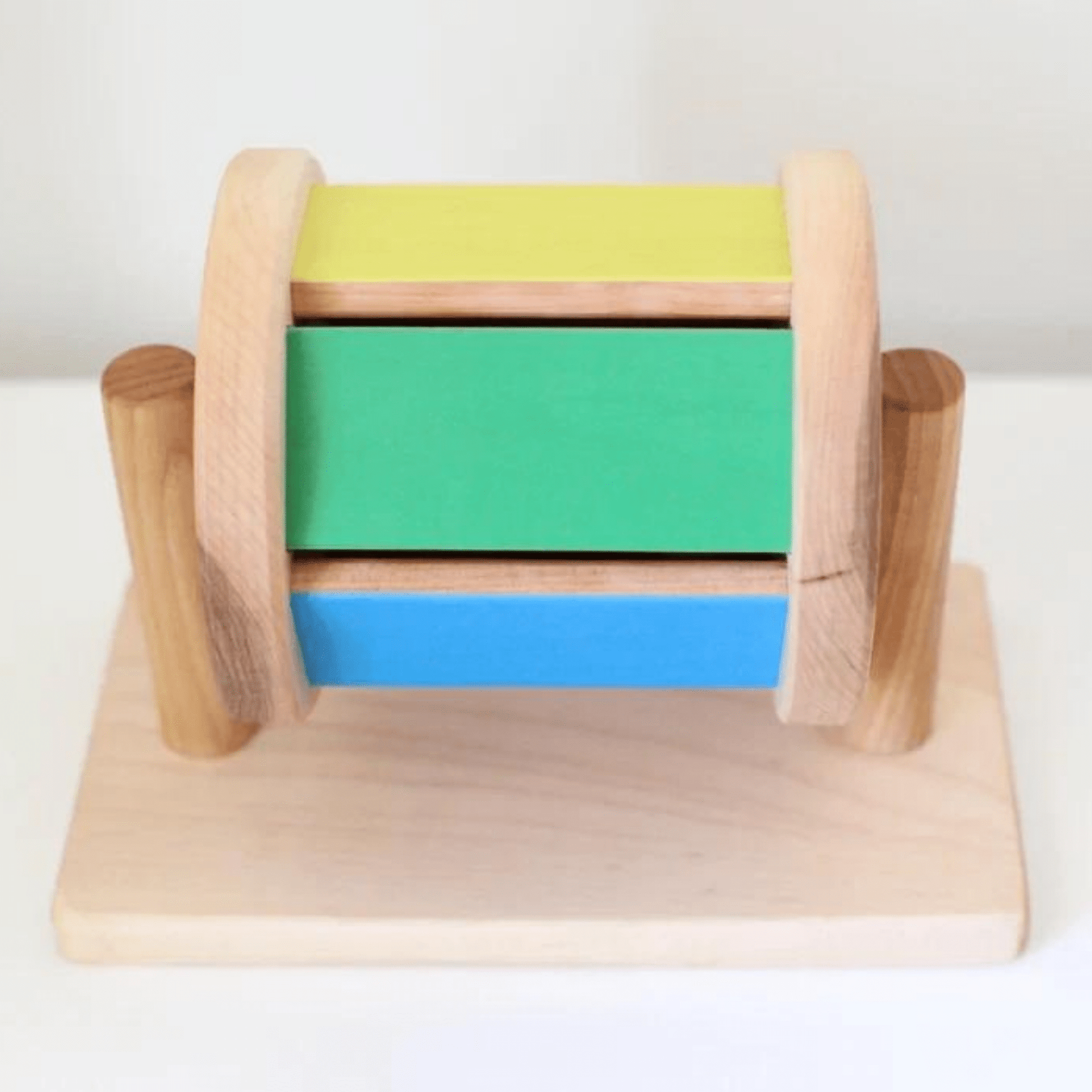 Montessori spinning rainbow drum - The Nurturing Nook