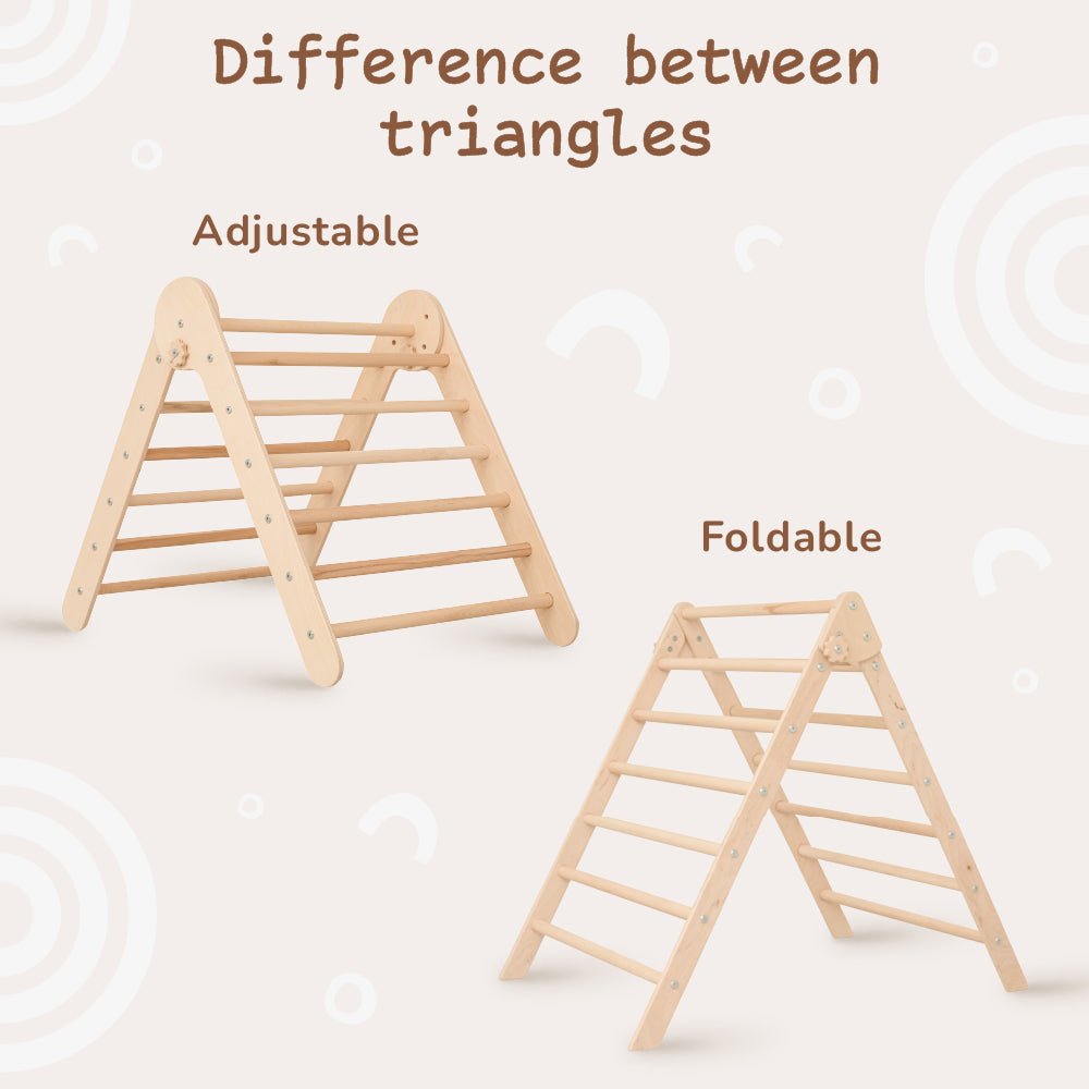 Montessori triangle climber set – with arch & ramp - The Nurturing Nook