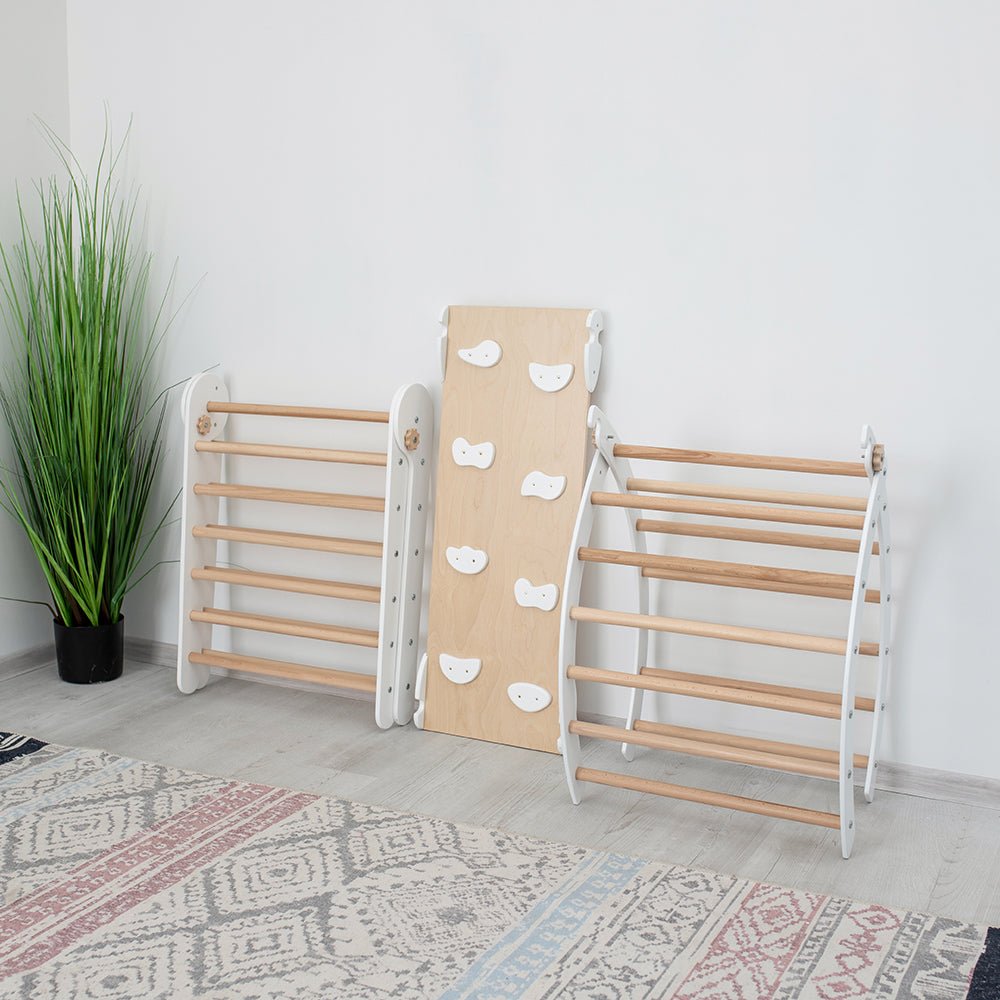 Montessori triangle climber set – with arch & ramp - The Nurturing Nook