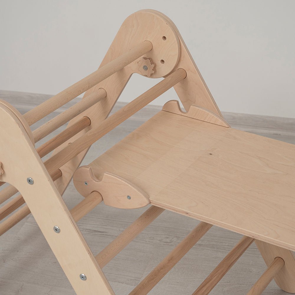 Montessori triangle climber set – with arch & ramp - The Nurturing Nook