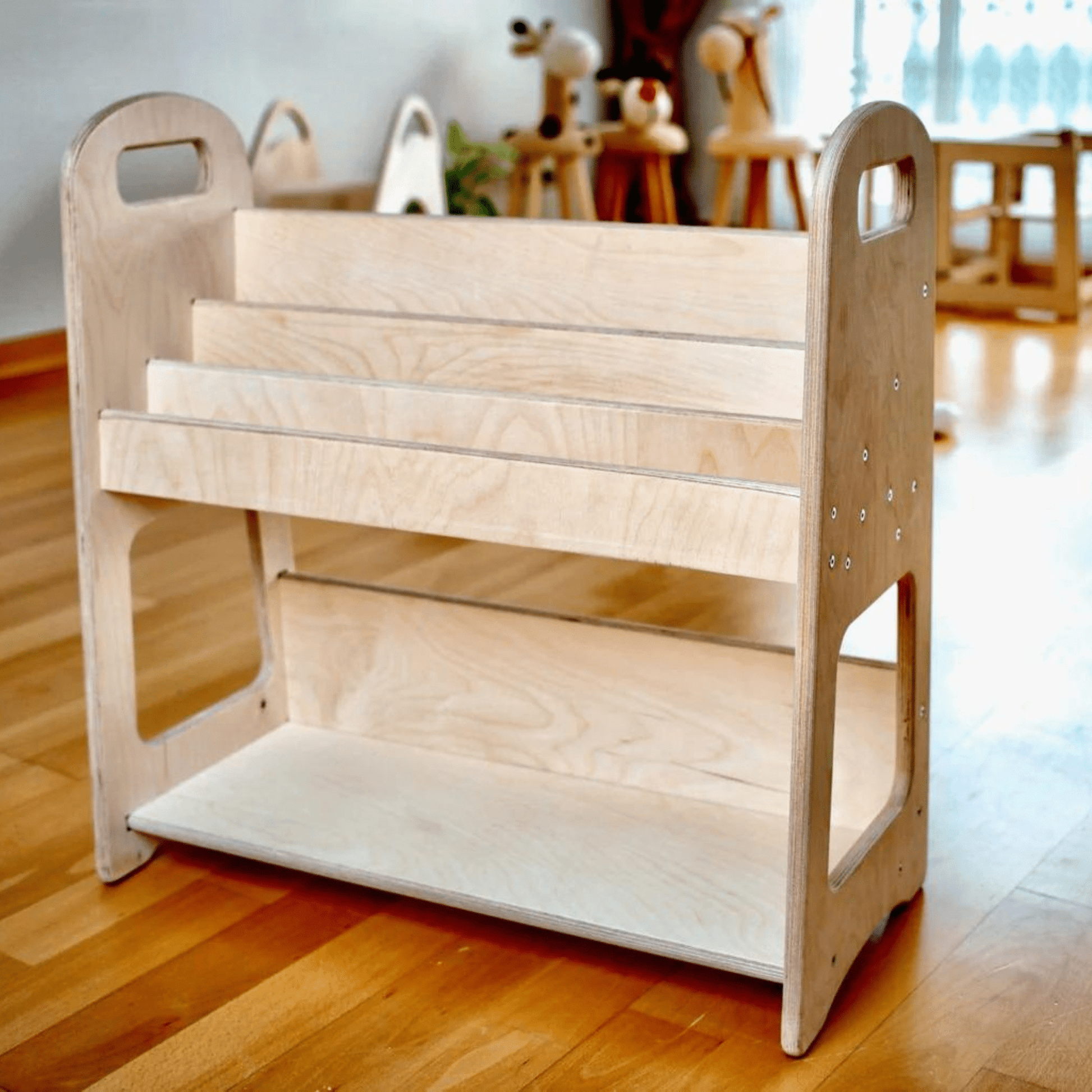 Montessori Wooden Bookshelf / Large Size - The Nurturing Nook