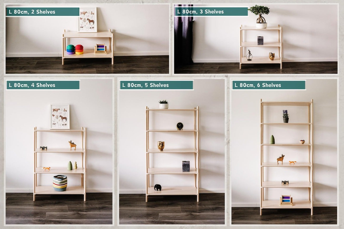 Montessori Wooden Shelf - Minimalist Floor Organizer & Kids Room Storage | Freestanding Natural Wood Shelf for Living Room & Bedroom Decor - The Nurturing Nook