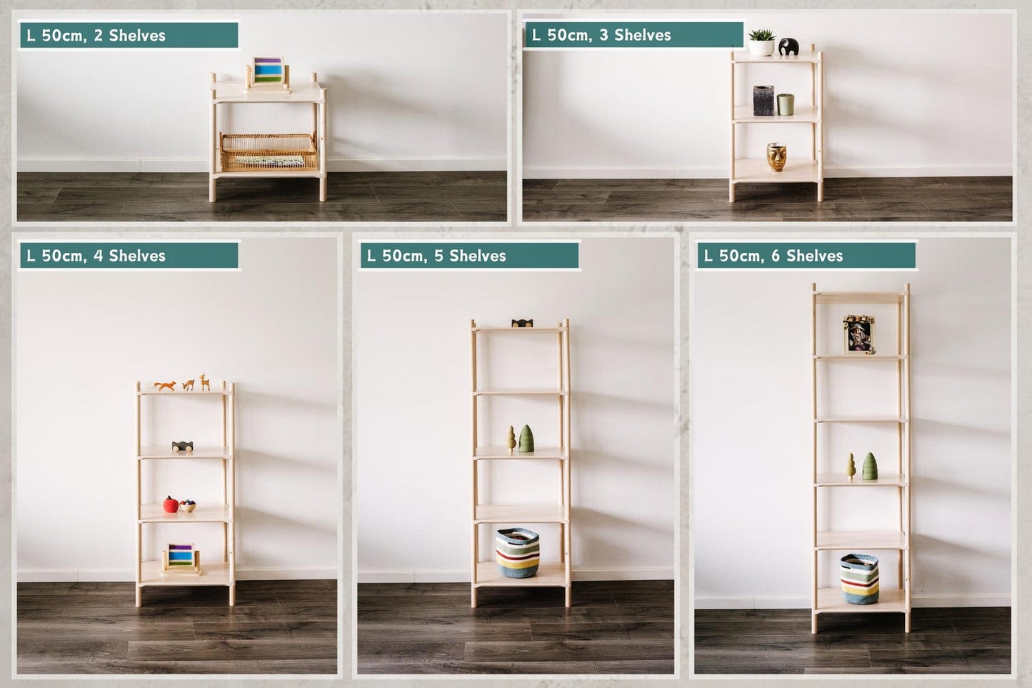 Montessori Wooden Shelf - Minimalist Floor Organizer & Kids Room Storage | Freestanding Natural Wood Shelf for Living Room & Bedroom Decor - The Nurturing Nook