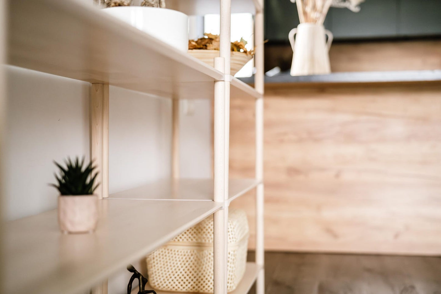 Montessori Wooden Shelf - Minimalist Floor Organizer & Kids Room Storage | Freestanding Natural Wood Shelf for Living Room & Bedroom Decor - The Nurturing Nook
