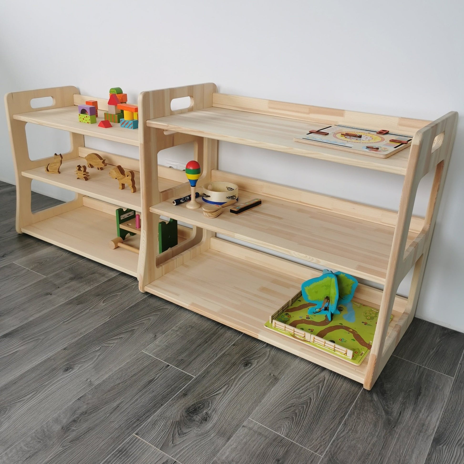 Montessori Wooden Shelf Organizer for Kids - MADI - The Nurturing Nook
