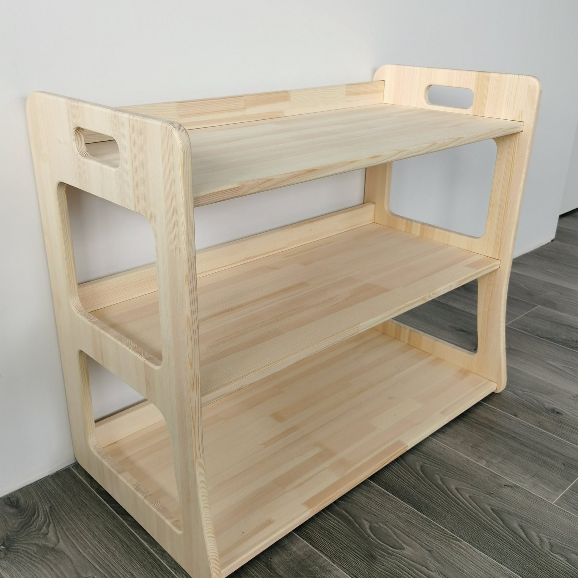 Montessori Wooden Shelf Organizer for Kids - MAXI - The Nurturing Nook