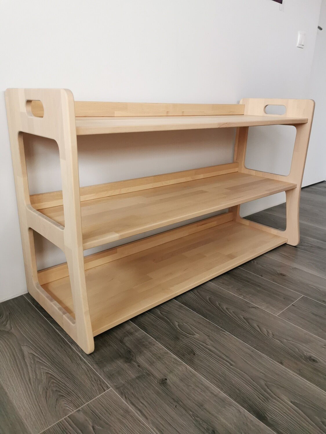 Montessori Wooden Shelf Organizer for Kids - MAXI LONG - The Nurturing Nook