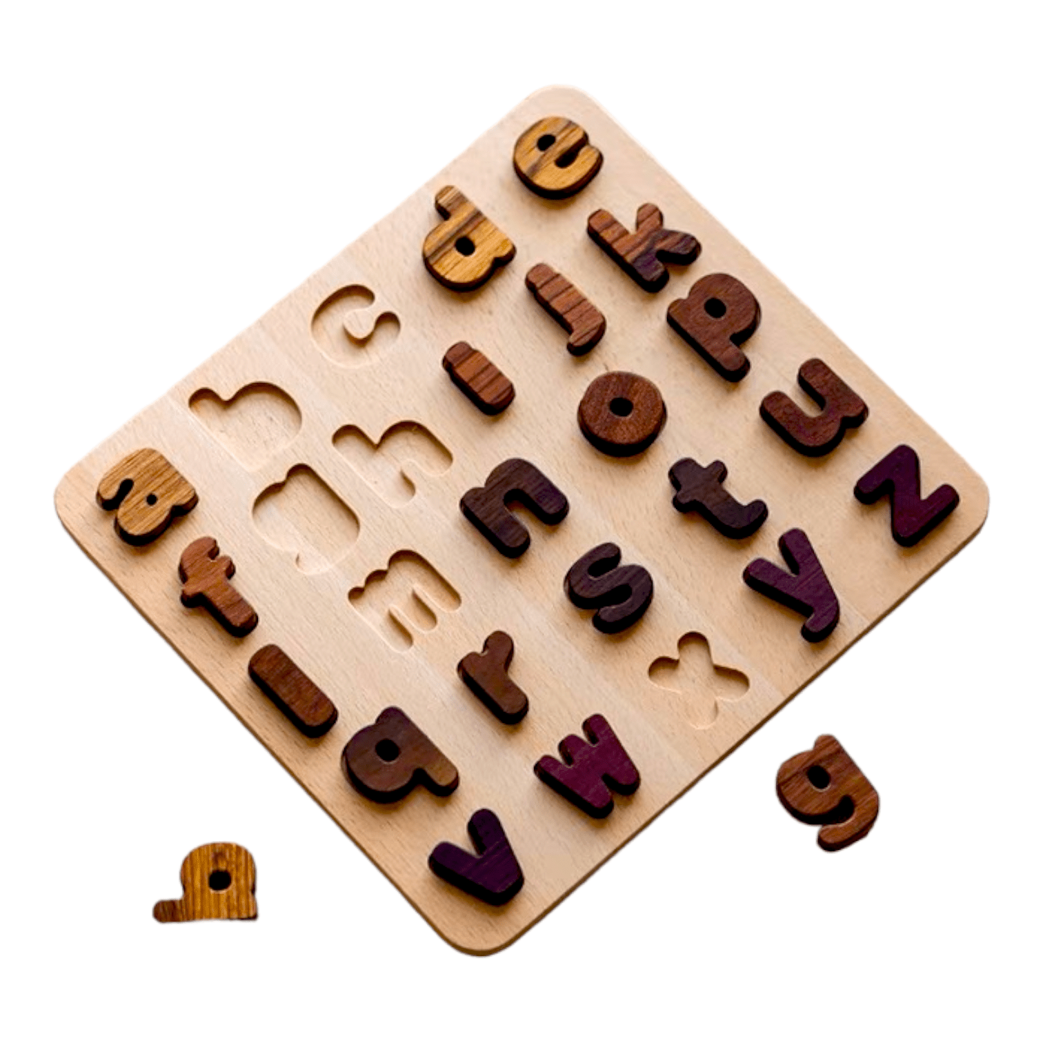 Natural Wooden Alphabet Letters and Numbers Puzzle - The Nurturing Nook