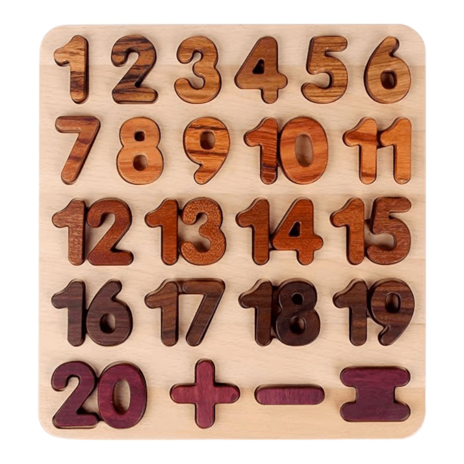 Natural Wooden Alphabet Letters and Numbers Puzzle - The Nurturing Nook