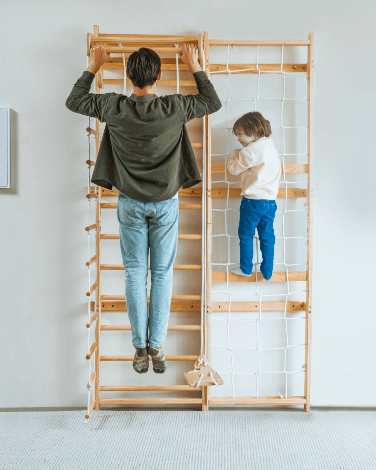 5-in-1 neem Swedish wall ladder and climber