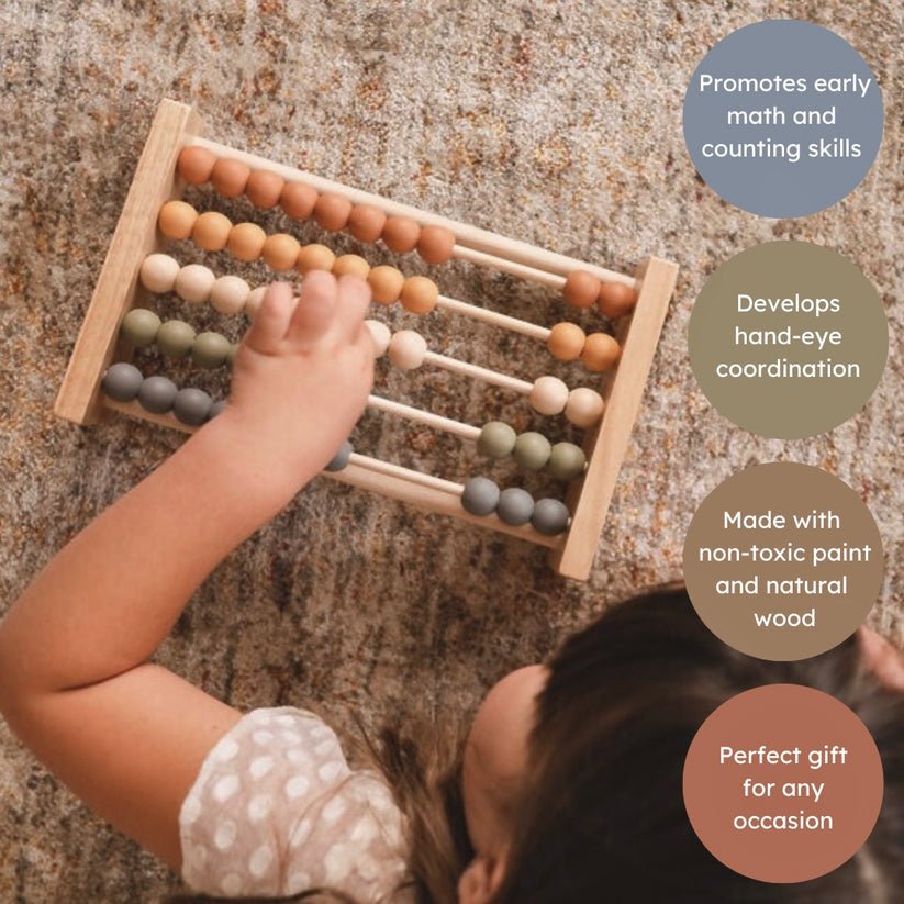 Neutral Wooden Abacus - The Nurturing Nook