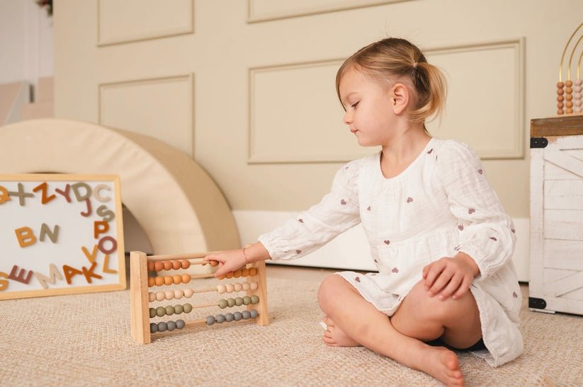 Neutral Wooden Abacus - The Nurturing Nook