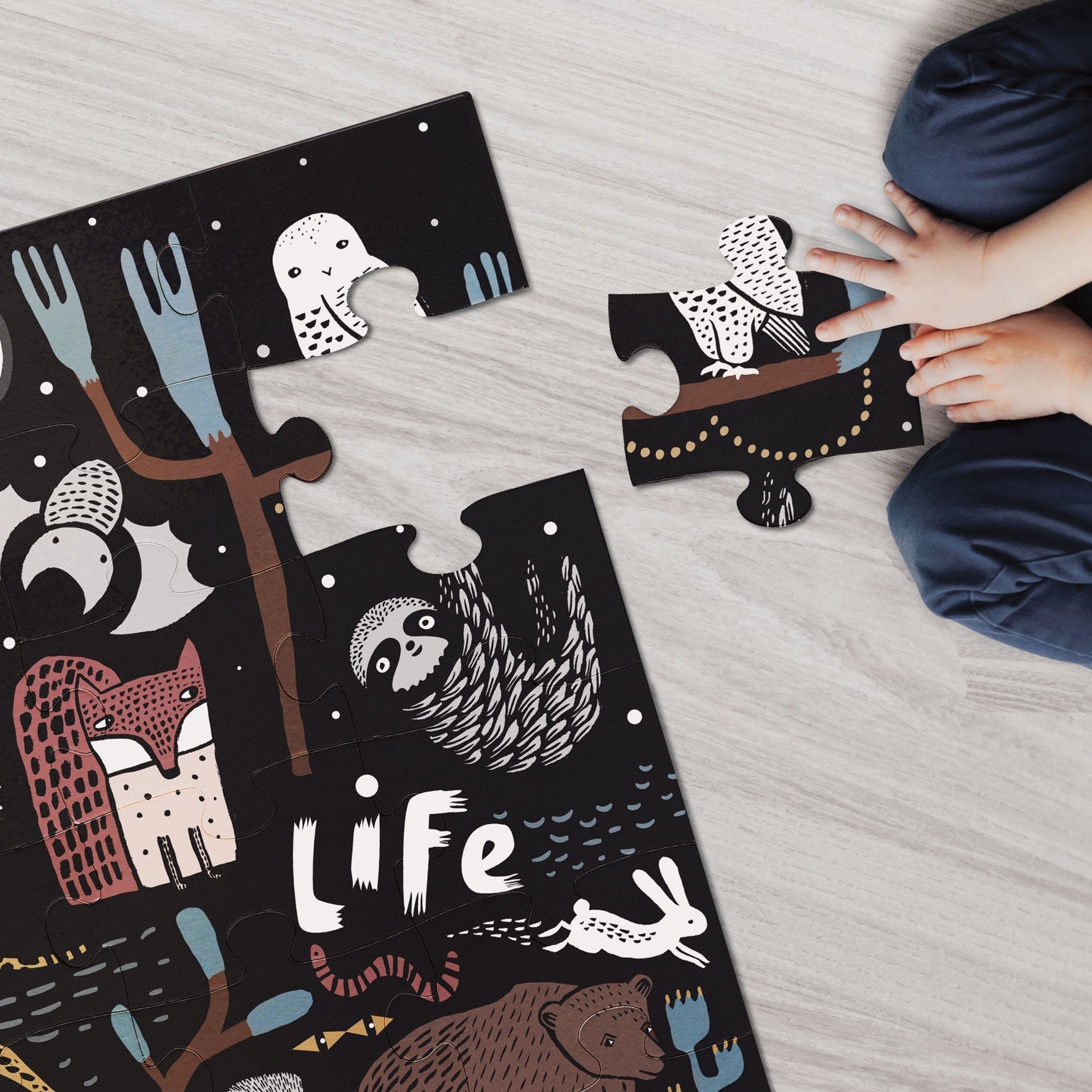 Night Life Floor Puzzle - The Nurturing Nook
