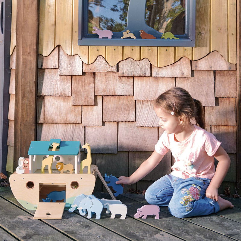Tender Leaf wooden Noah’s Ark playset with animals