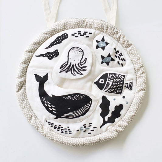 Ocean activity pad – organic sensory play mat for babies - The Nurturing Nook