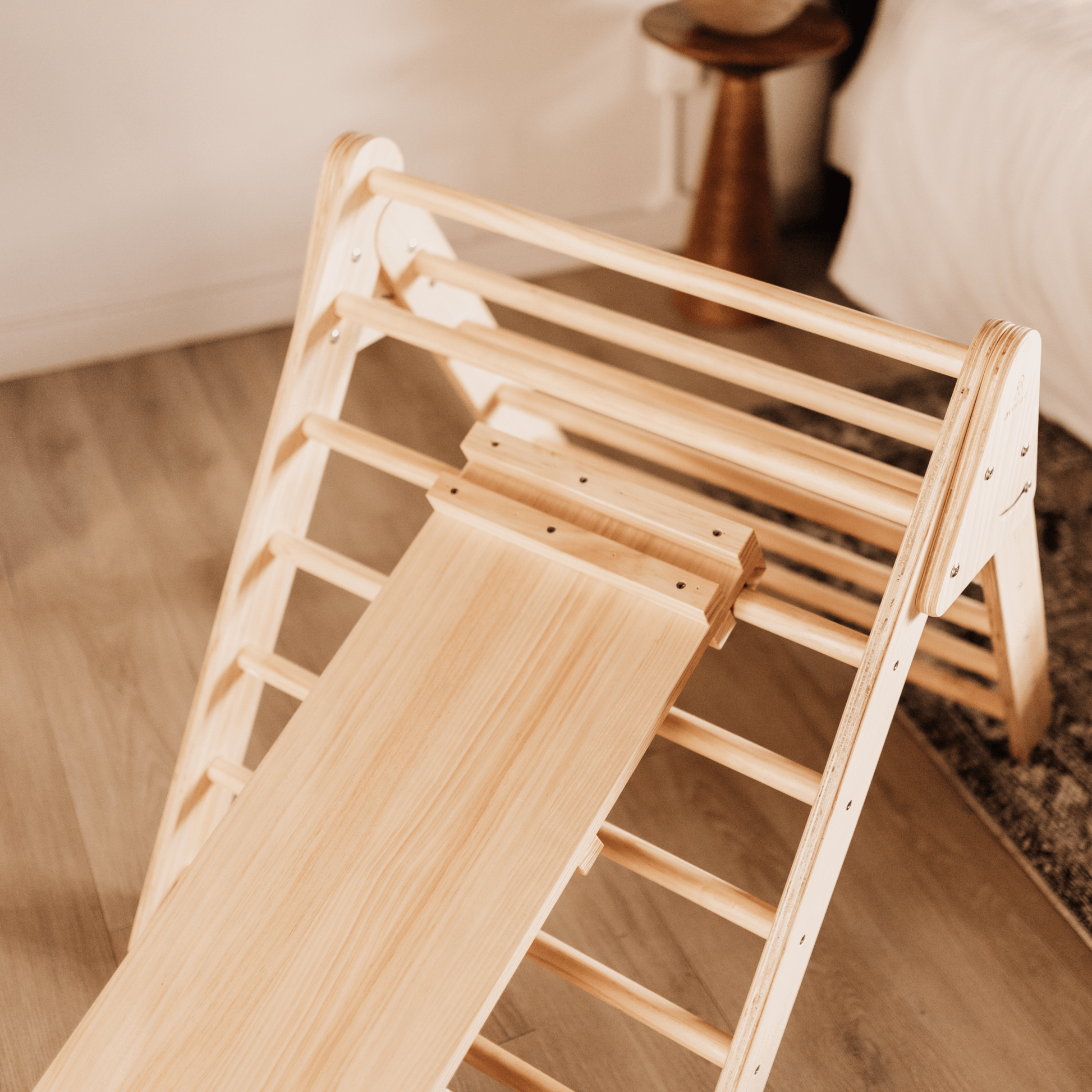Olive - Pikler Triangle Ladder and Climber Slide - Multiple Sizes - The Nurturing Nook