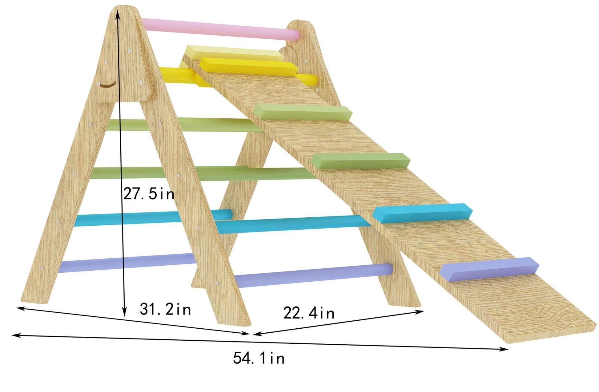 Olive - Pikler Triangle Ladder and Climber Slide - Multiple Sizes - The Nurturing Nook