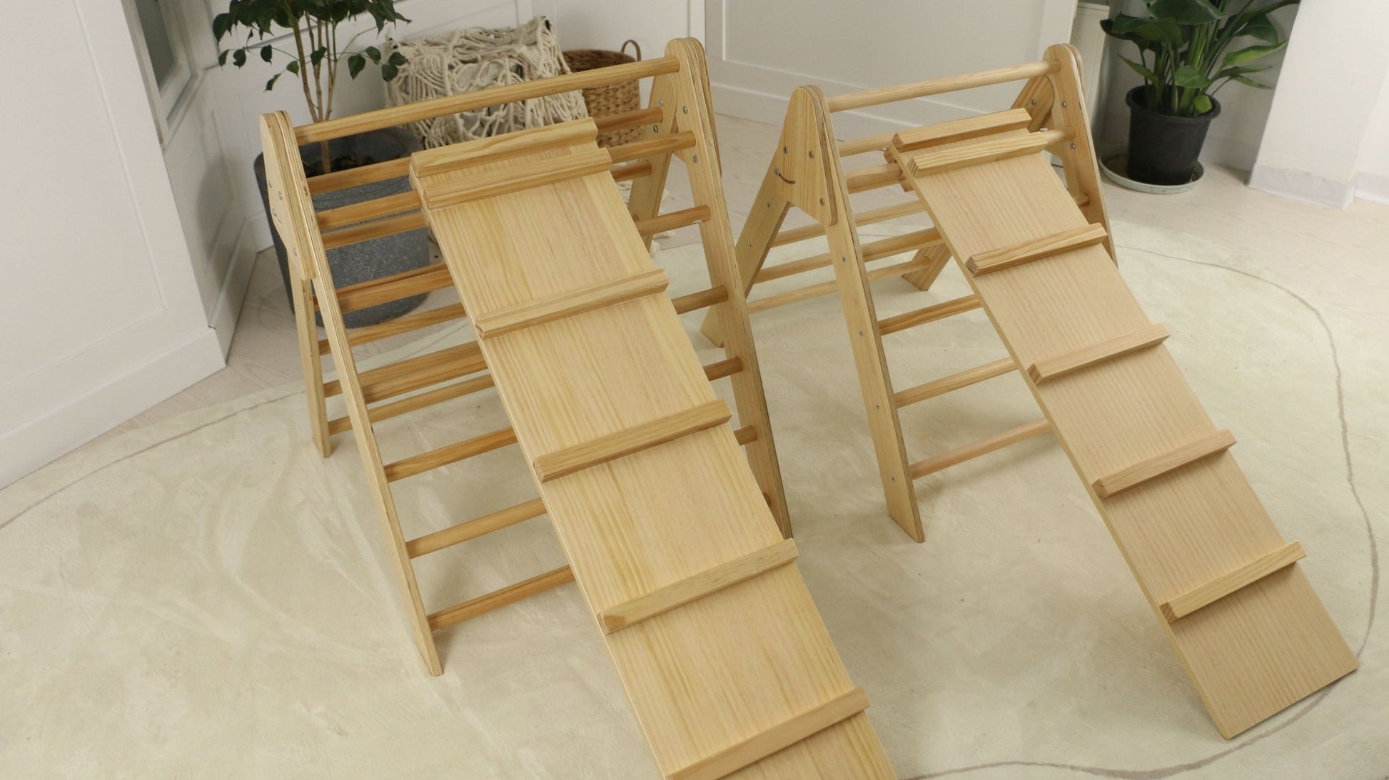 Olive - Pikler Triangle Ladder and Climber Slide - Multiple Sizes - The Nurturing Nook
