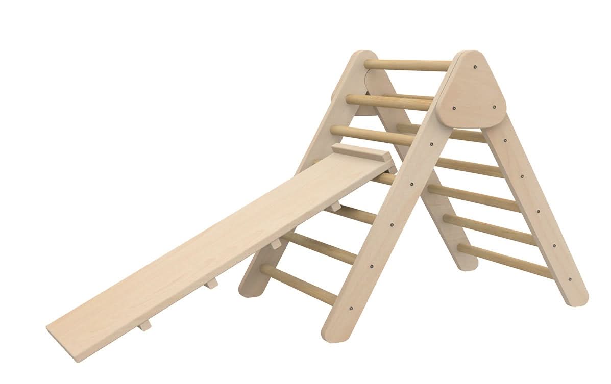 Olive - Pikler Triangle Ladder and Climber Slide - Multiple Sizes - The Nurturing Nook