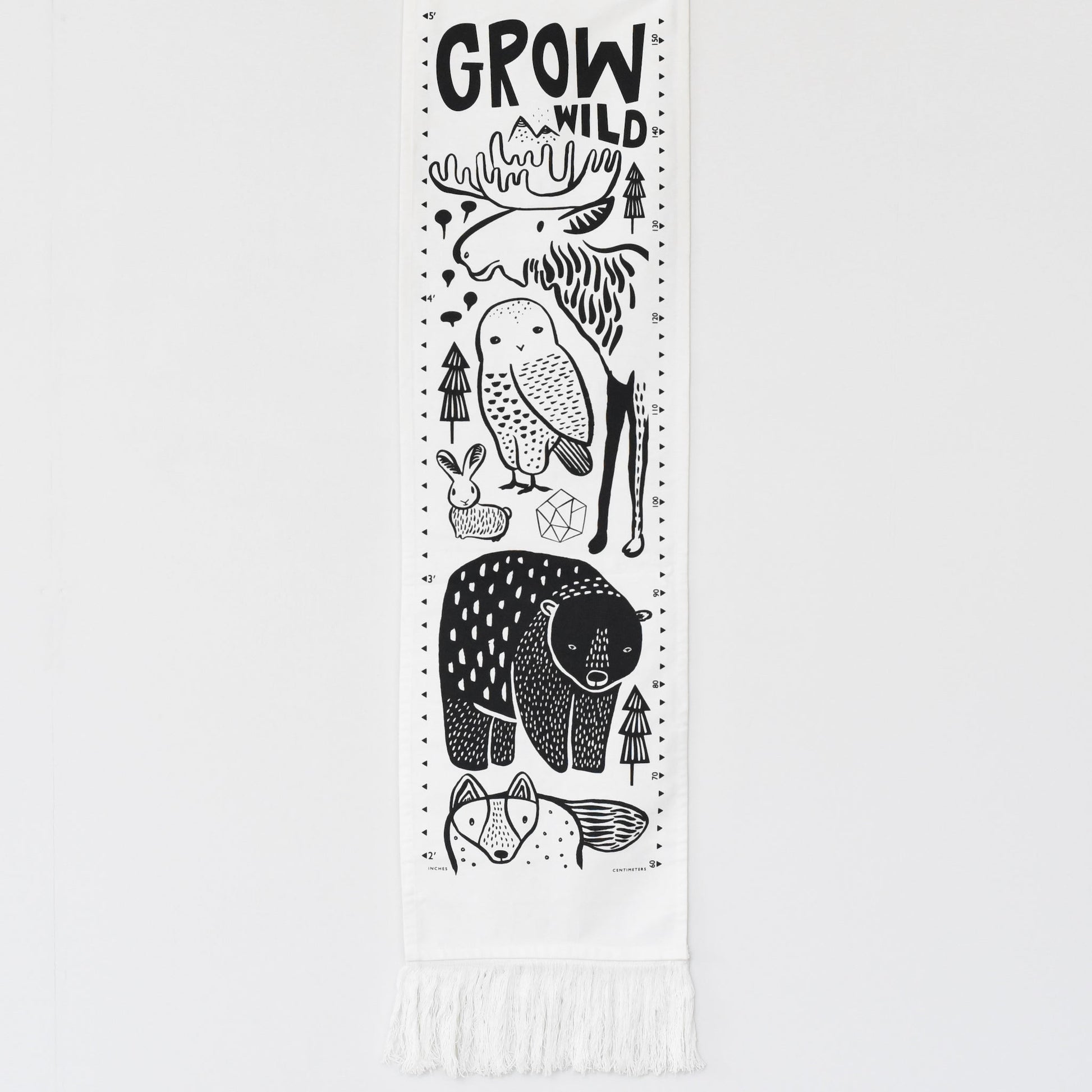 Organic cotton growth chart – woodland animals - The Nurturing Nook