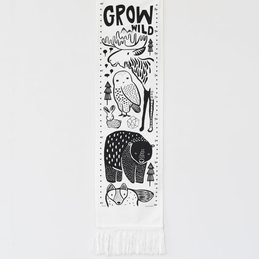 Organic cotton growth chart – woodland animals - The Nurturing Nook