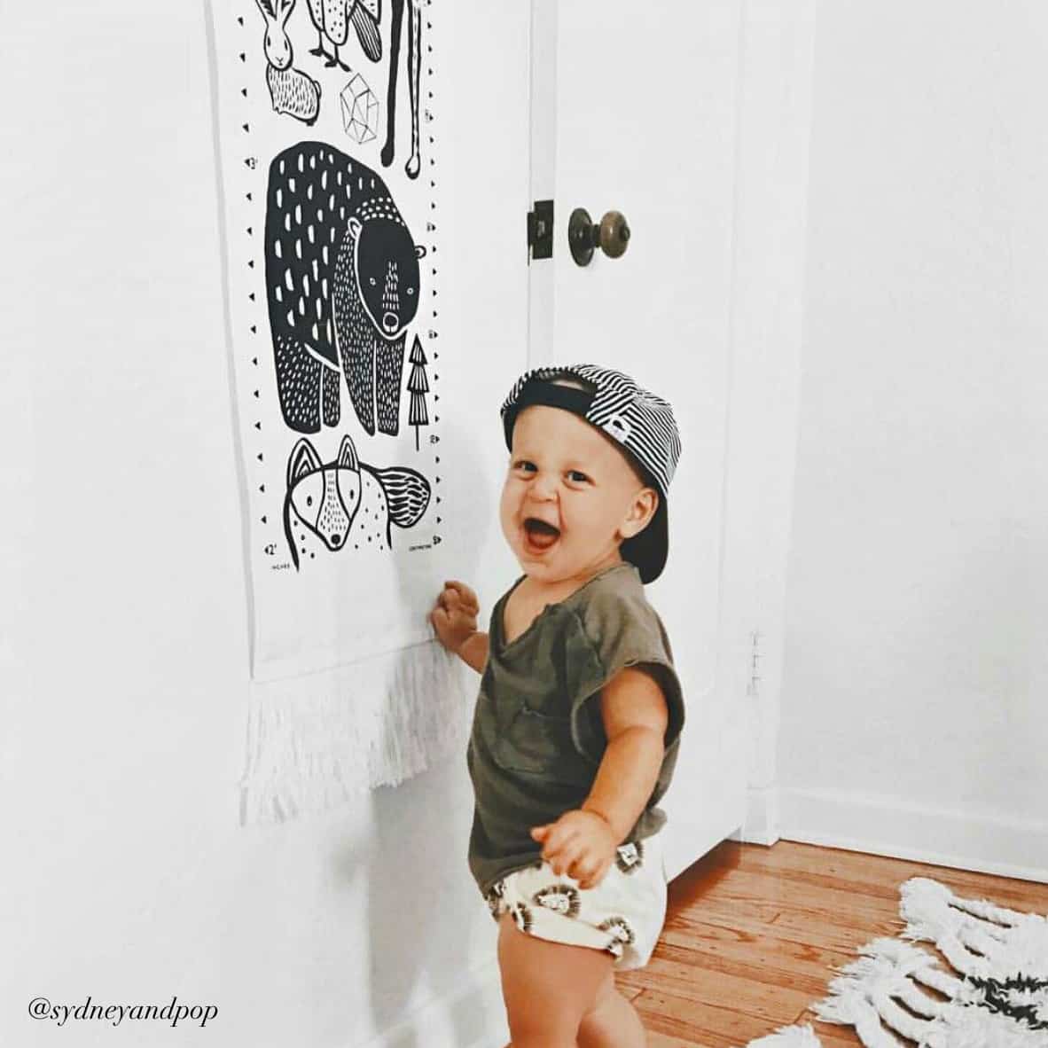 Organic cotton growth chart – woodland animals - The Nurturing Nook