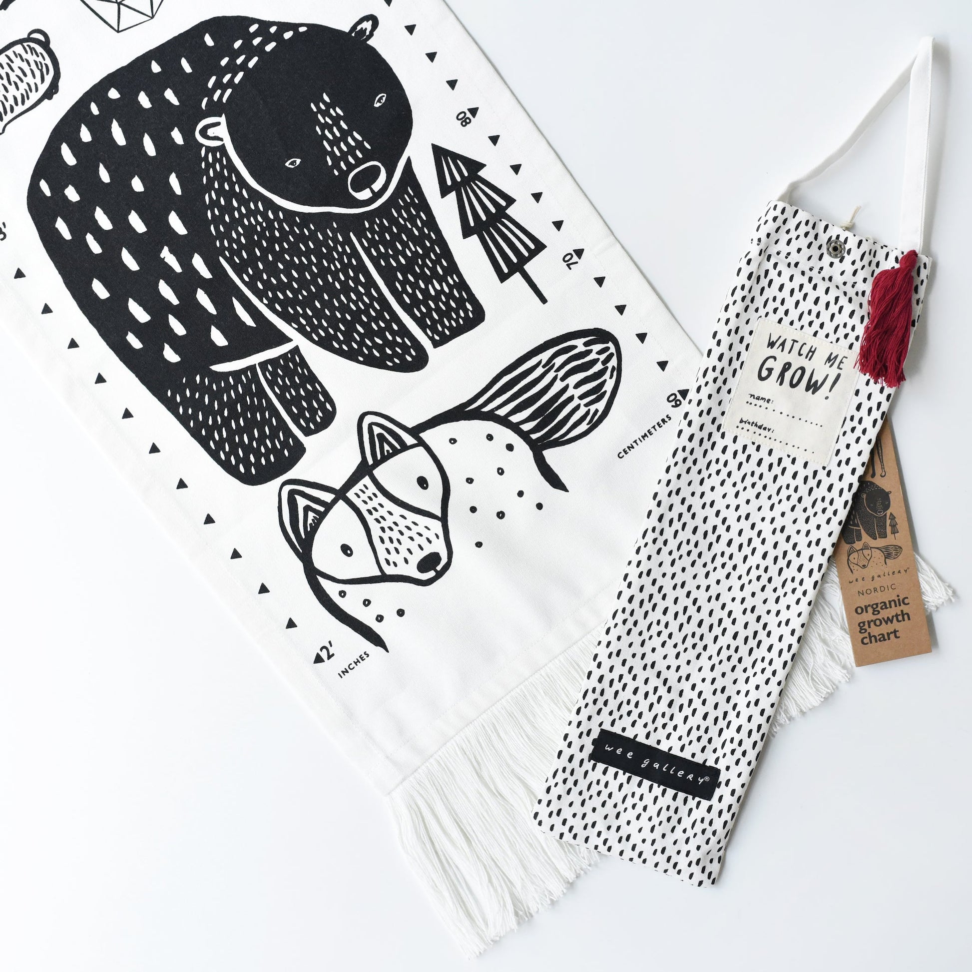 Organic cotton growth chart – woodland animals - The Nurturing Nook